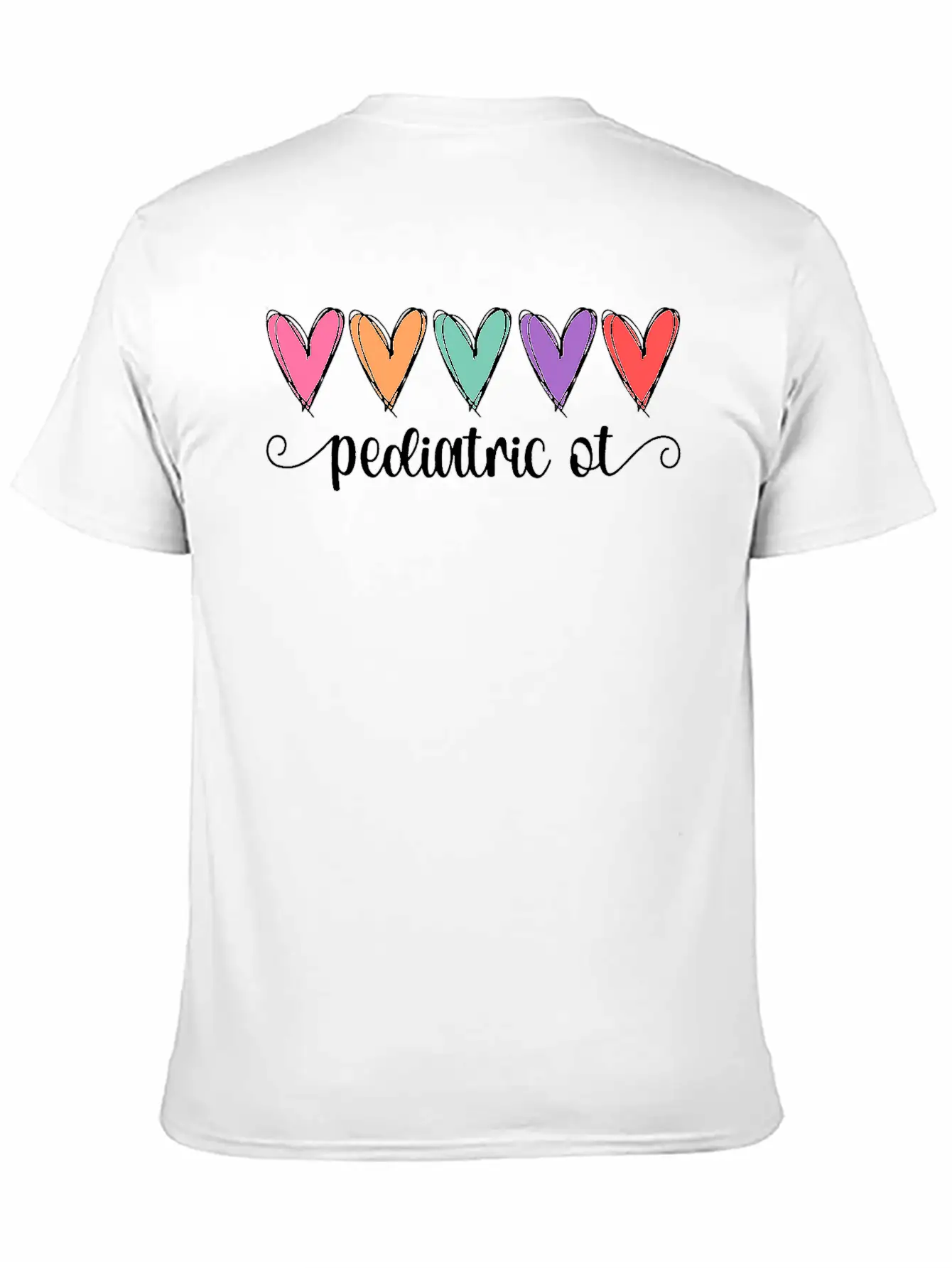 Pediatric OT Hearts Pediatric Occupational Basic Graphic T-Shirt – Daily Comfort In Soft Cotton