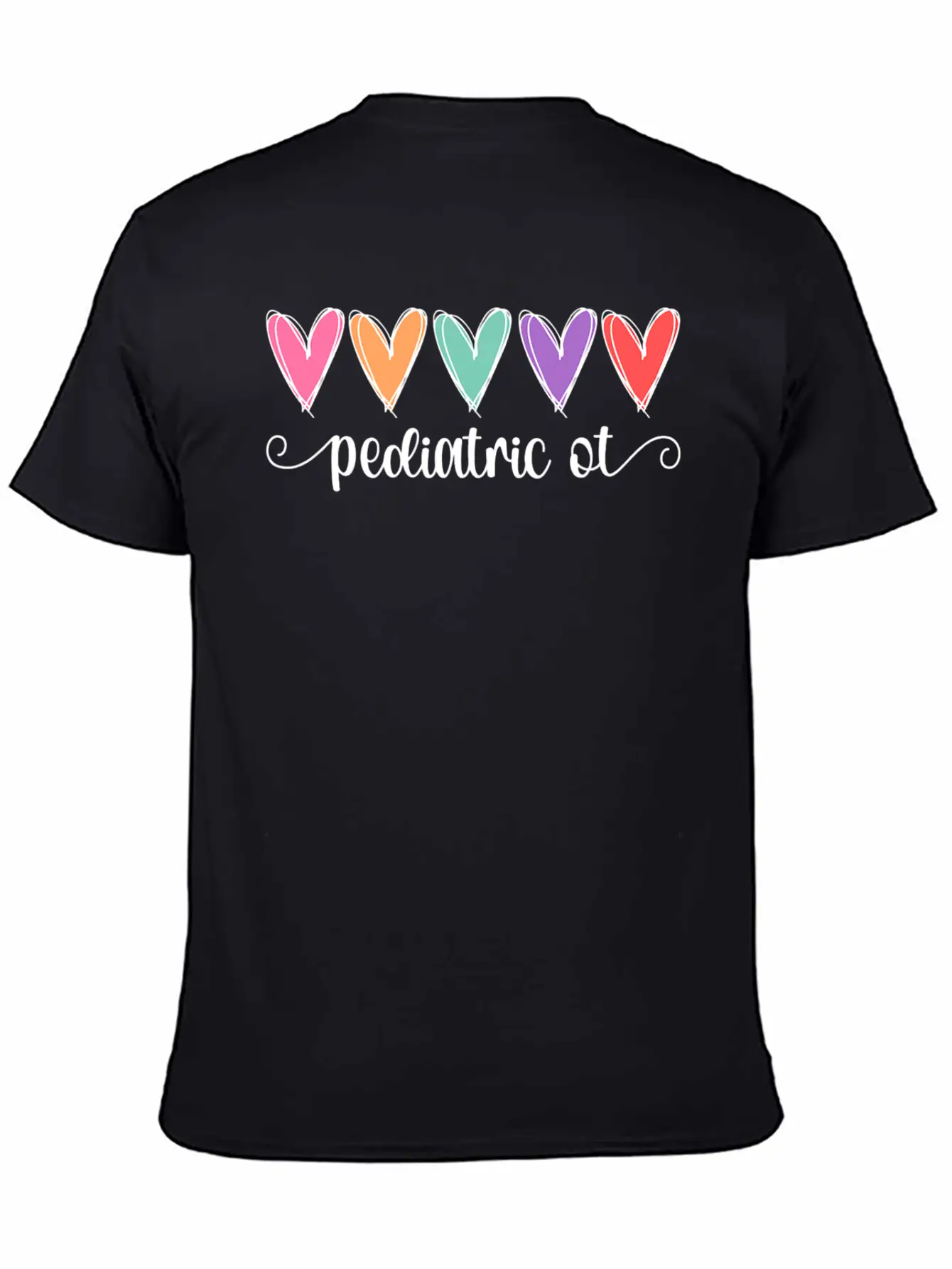 Pediatric OT Hearts Pediatric Occupational Basic Graphic T-Shirt – Daily Comfort In Soft Cotton