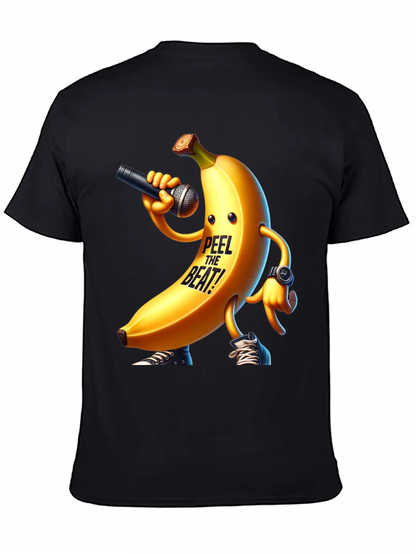 Peel The Beat Banana With Microphone Classic Fit Graphic Tee For Daily Comfort – Unisex Cotton Shirt