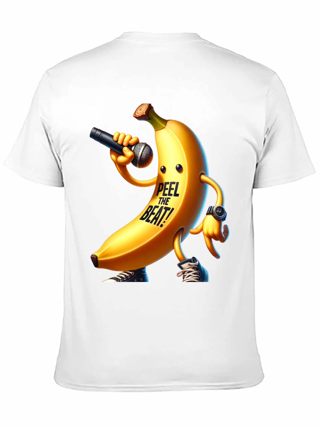 Peel The Beat Banana With Microphone Classic Fit Graphic Tee For Daily Comfort – Unisex Cotton Shirt