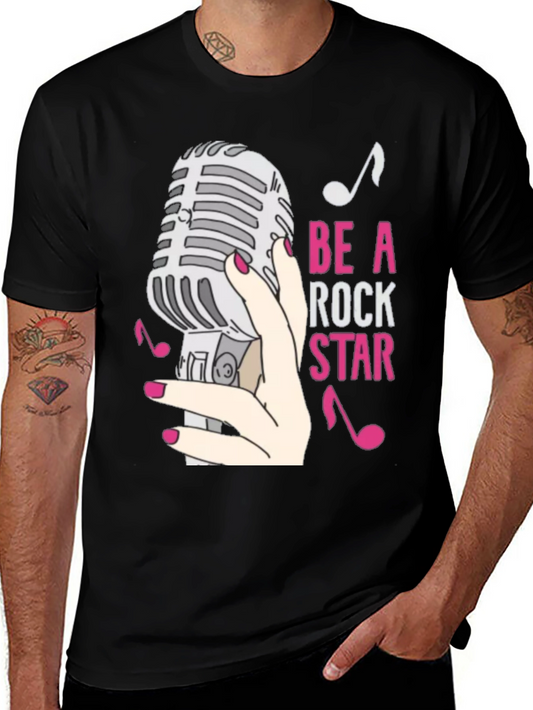 Be A Rock Star T-Shirt - Vintage Microphone Design