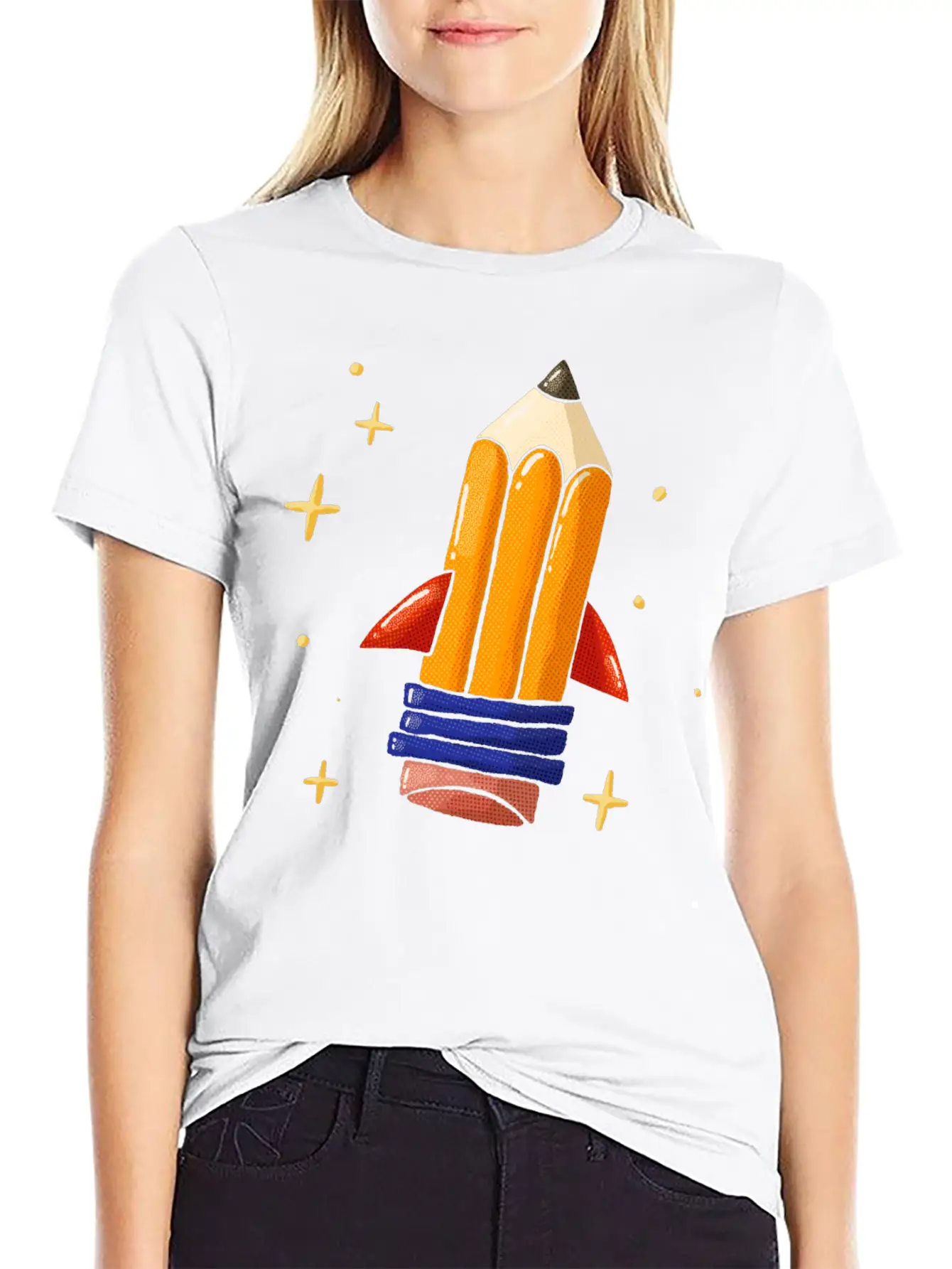 Pencil Rocket Classic Fit Graphic Tee For Daily Comfort – Unisex Cotton Shirt