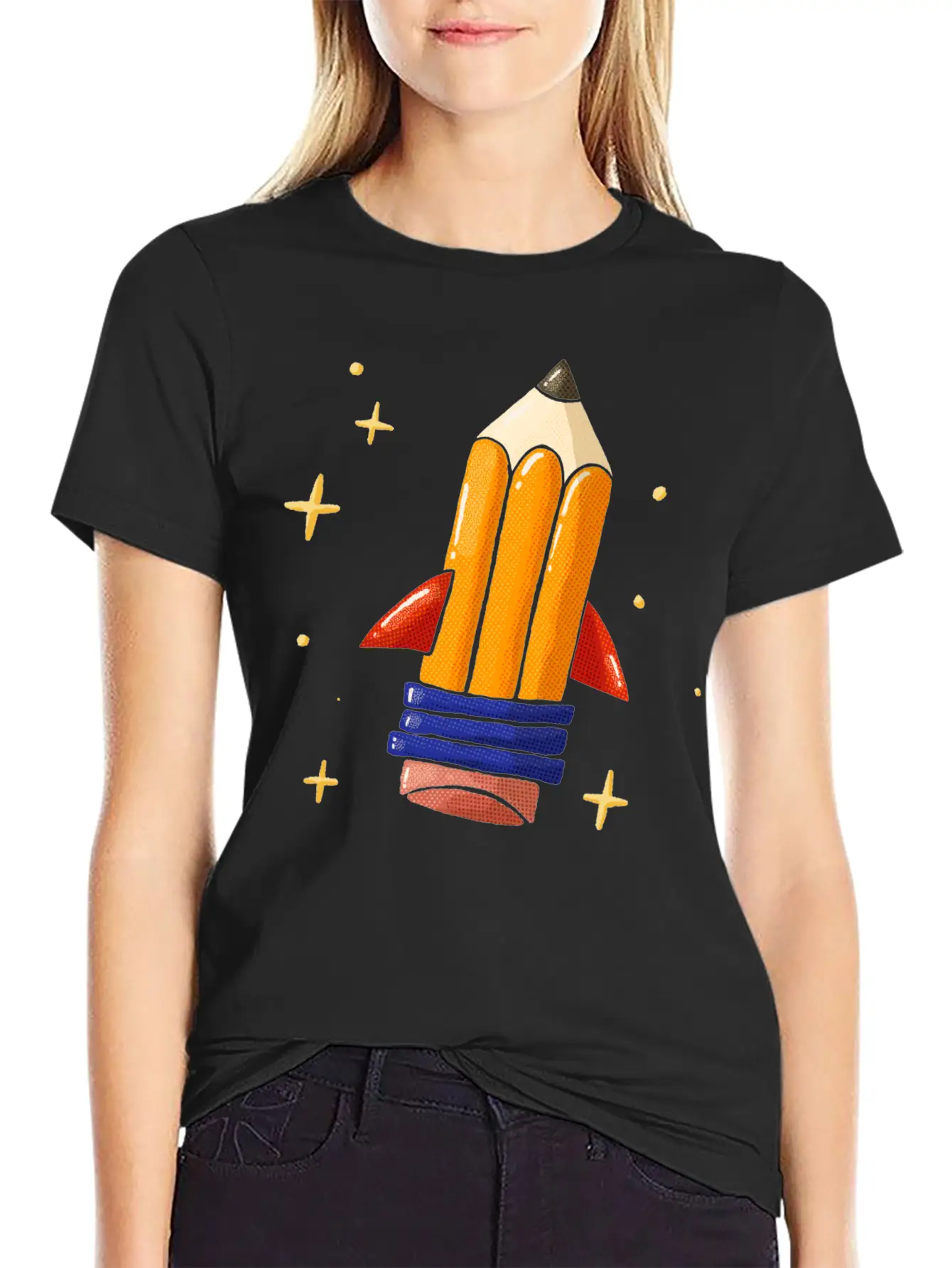 Pencil Rocket Classic Fit Graphic Tee For Daily Comfort – Unisex Cotton Shirt