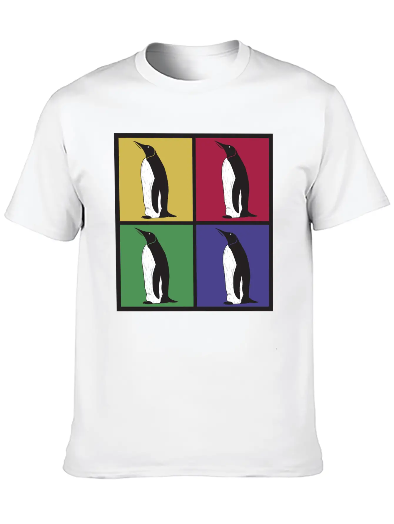 Penguin Pop Art Essential Cotton Tee For Daily Outfits – Unisex Style