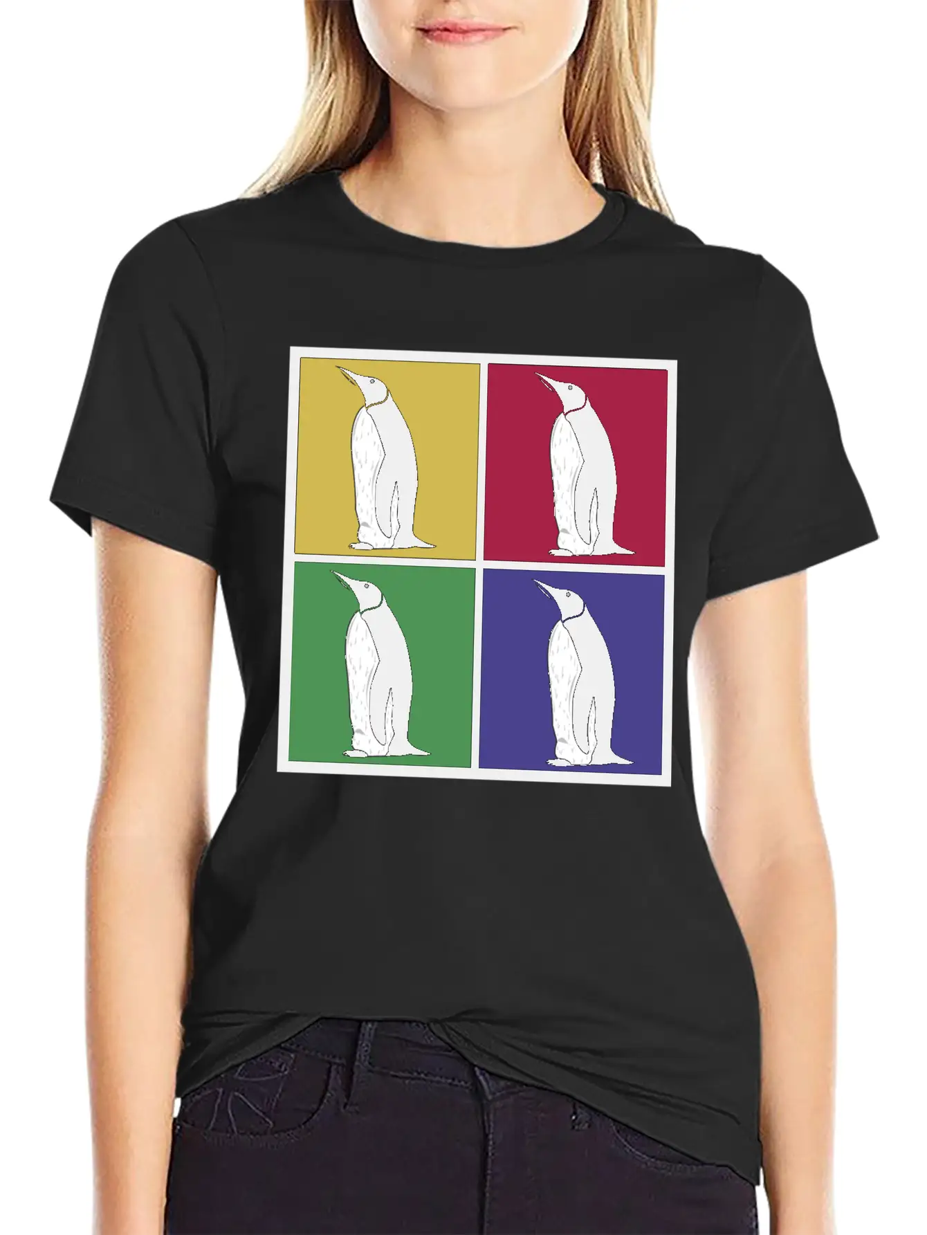 Penguin Pop Art Essential Cotton Tee For Daily Outfits – Unisex Style