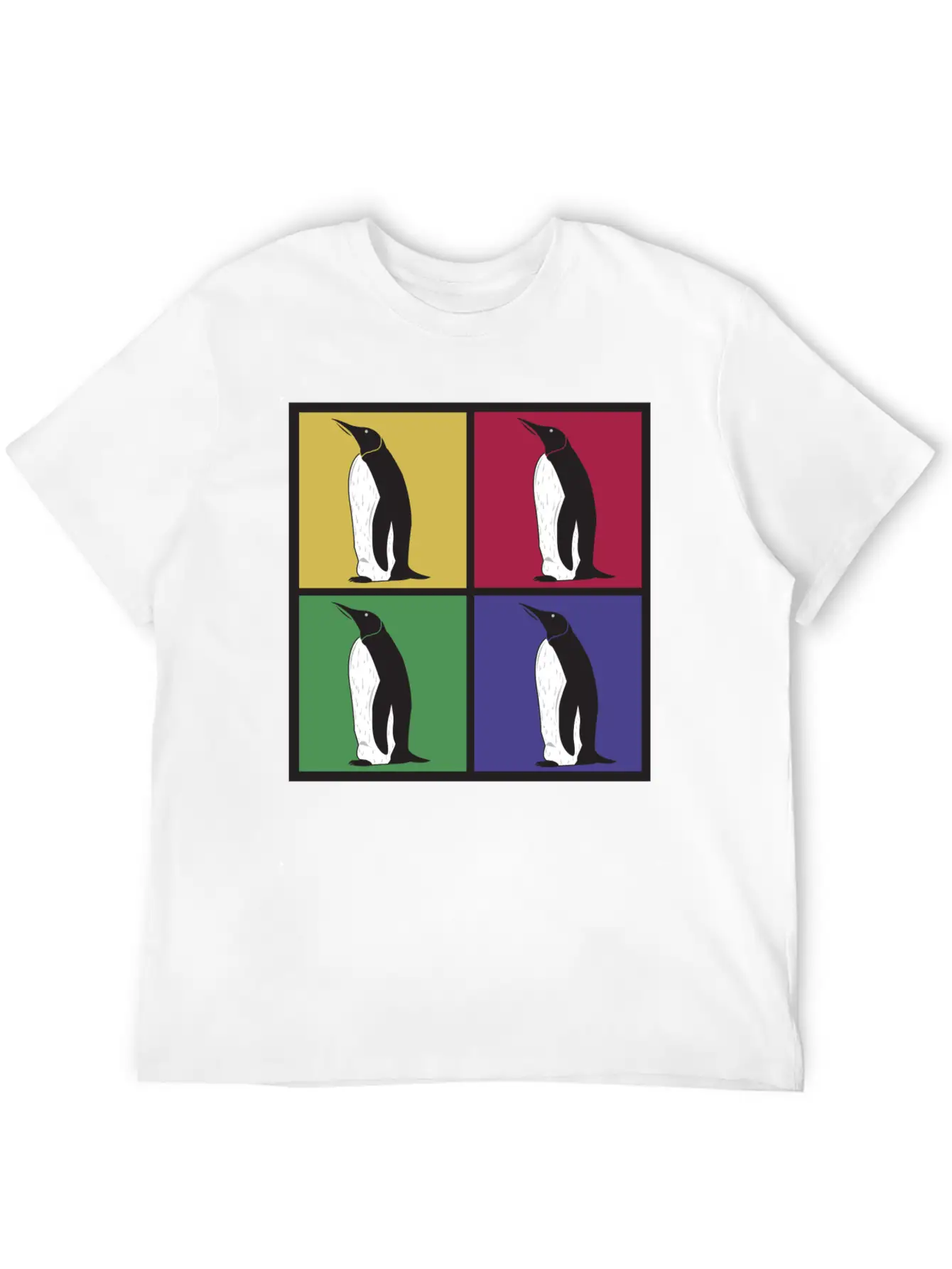 Penguin Pop Art Essential Cotton Tee For Daily Outfits – Unisex Style