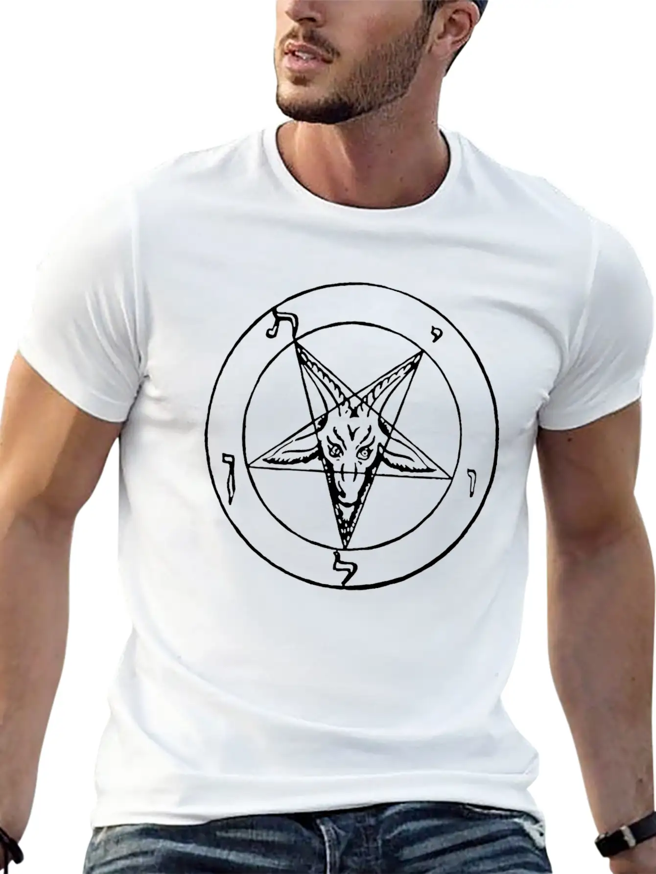 PENTAGRAM Black Metal Pagan Magic Death Metal Essential Cotton Tee For Daily Outfits – Unisex Style