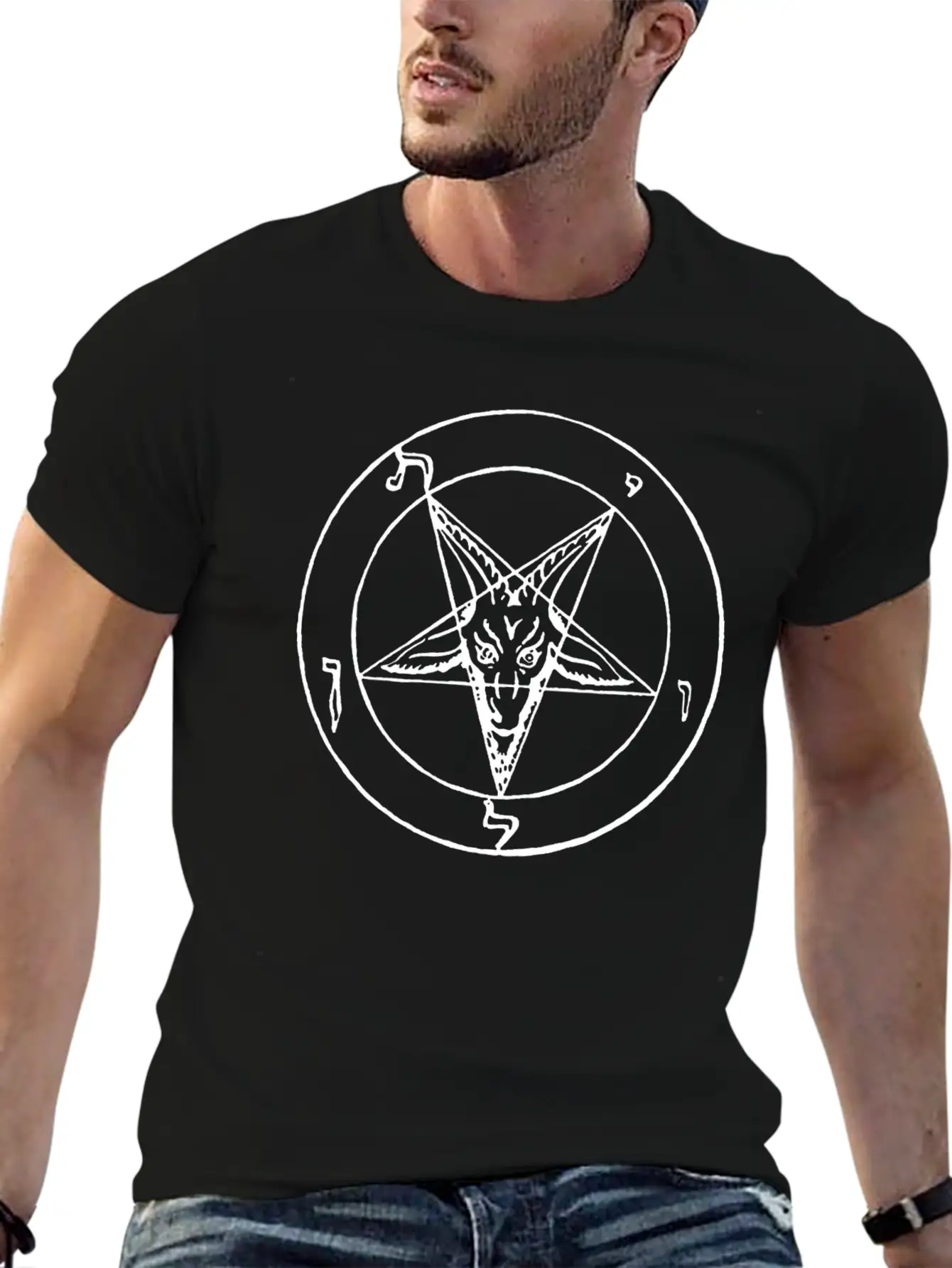 PENTAGRAM Black Metal Pagan Magic Death Metal Essential Cotton Tee For Daily Outfits – Unisex Style