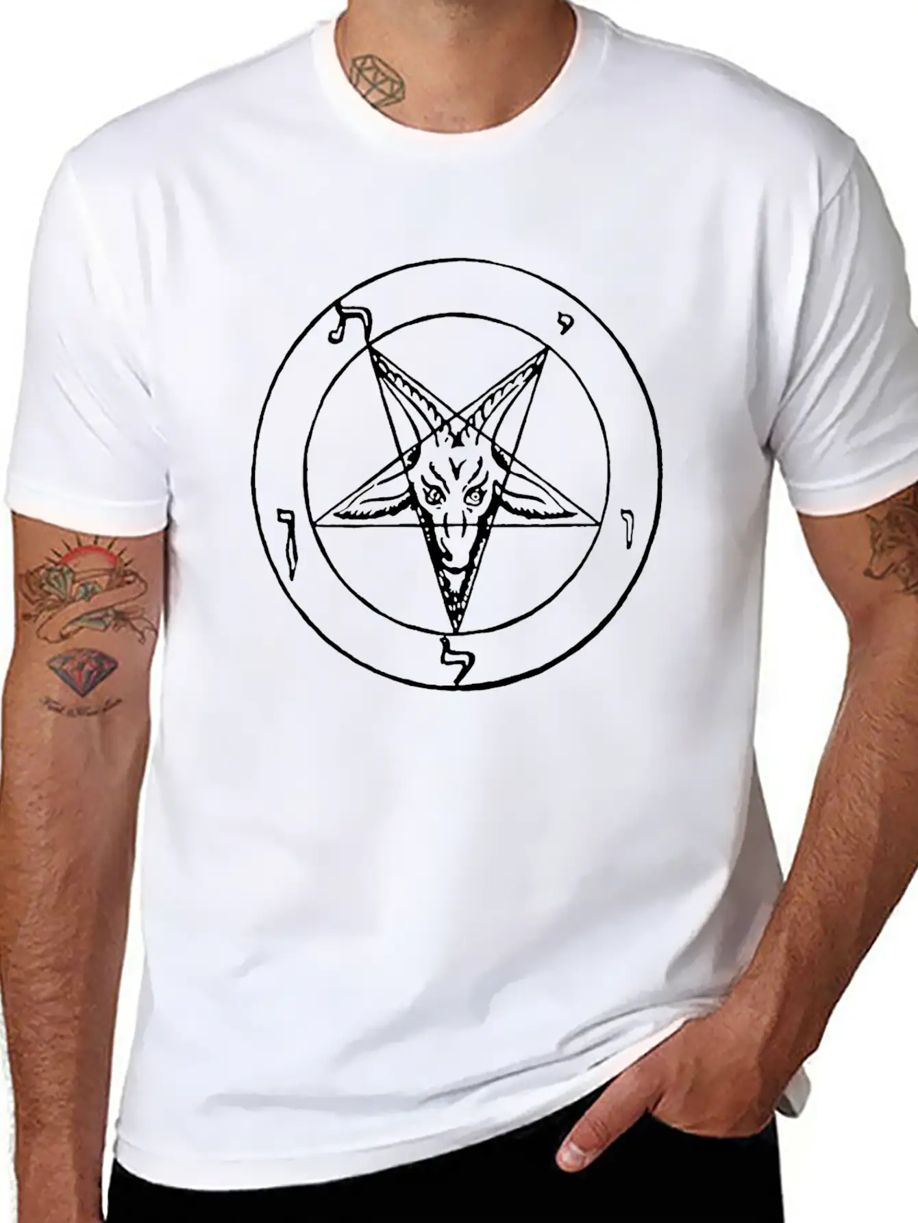 PENTAGRAM Black Metal Pagan Magic Death Metal Essential Cotton Tee For Daily Outfits – Unisex Style