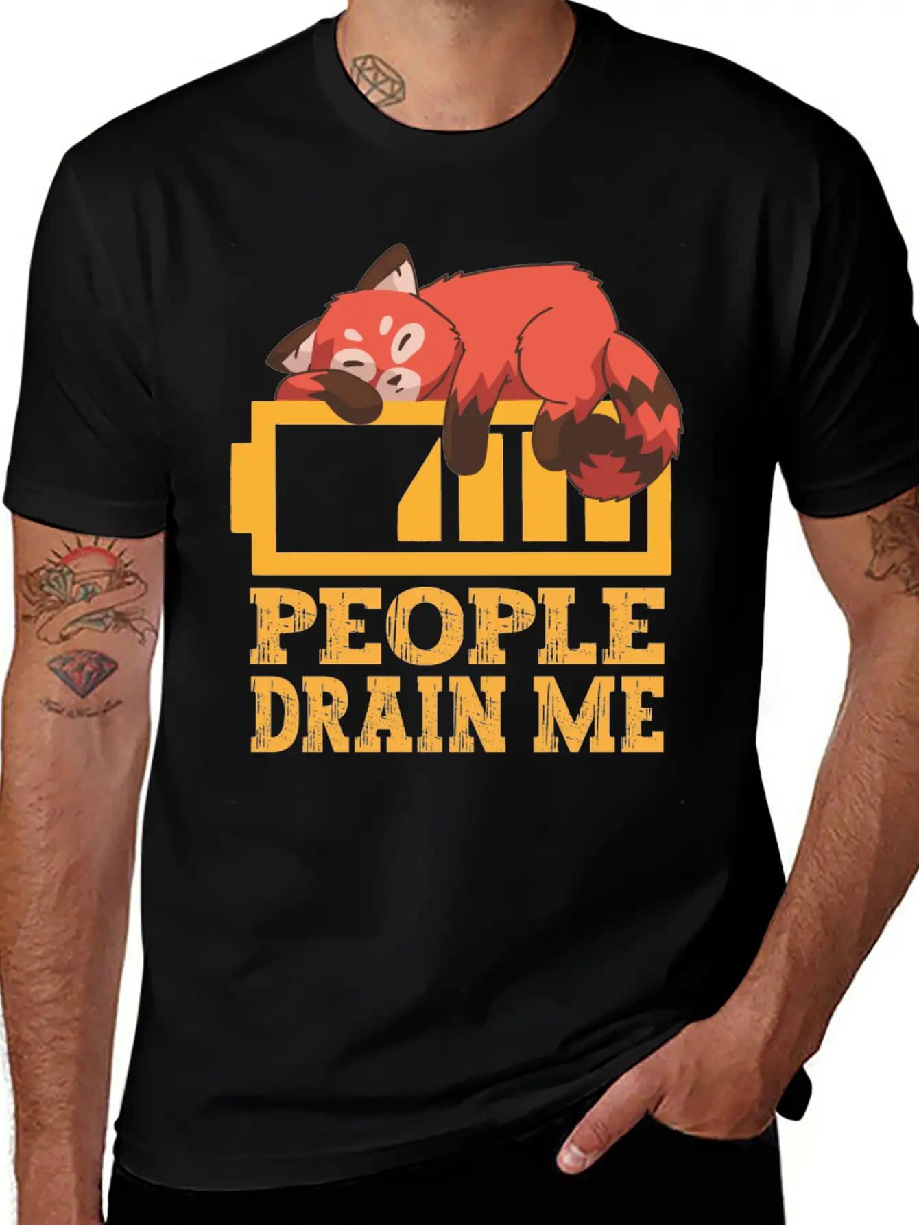 People Drain Me Funny Basic Graphic T-Shirt – Daily Comfort In Soft Cotton