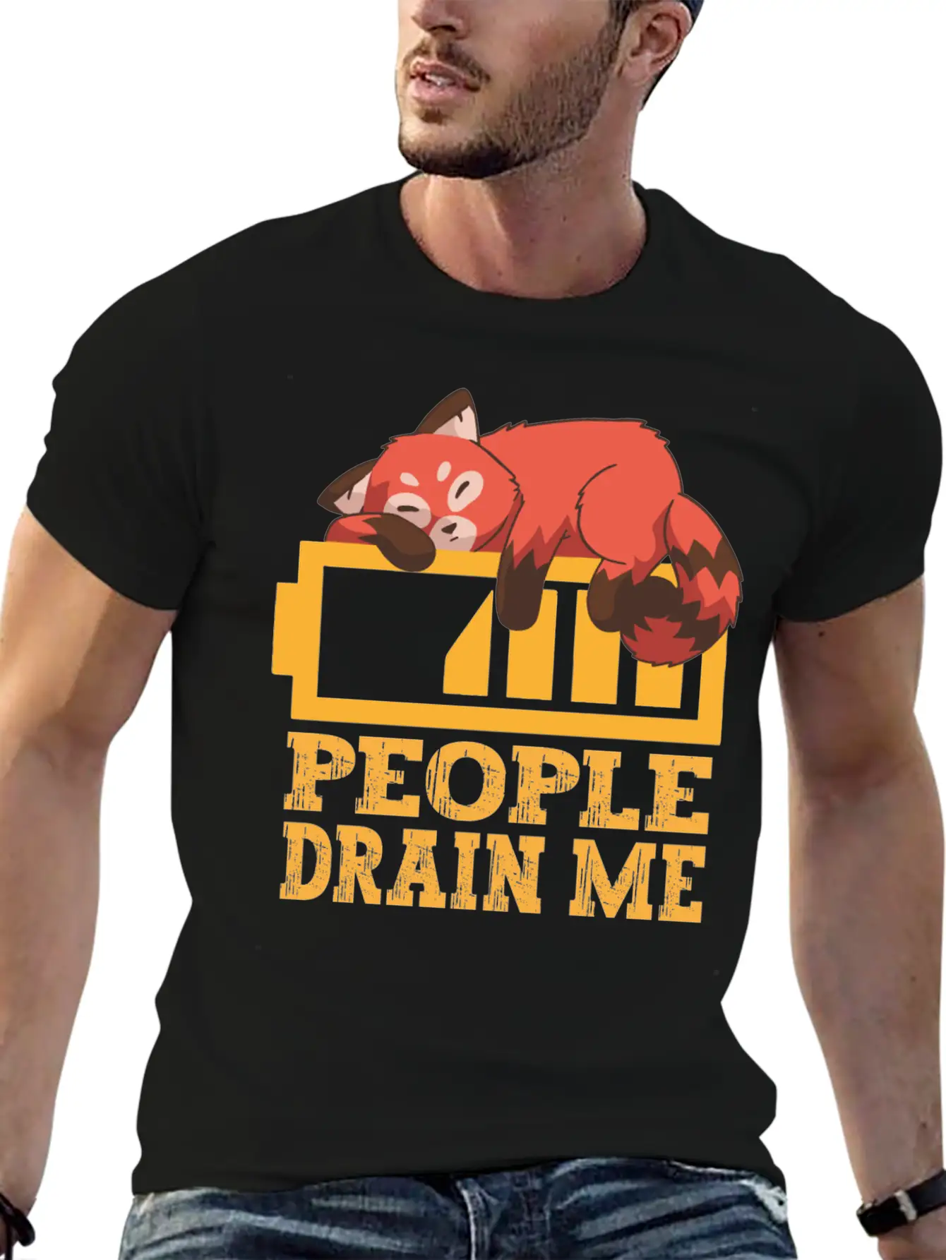People Drain Me Funny Basic Graphic T-Shirt – Daily Comfort In Soft Cotton
