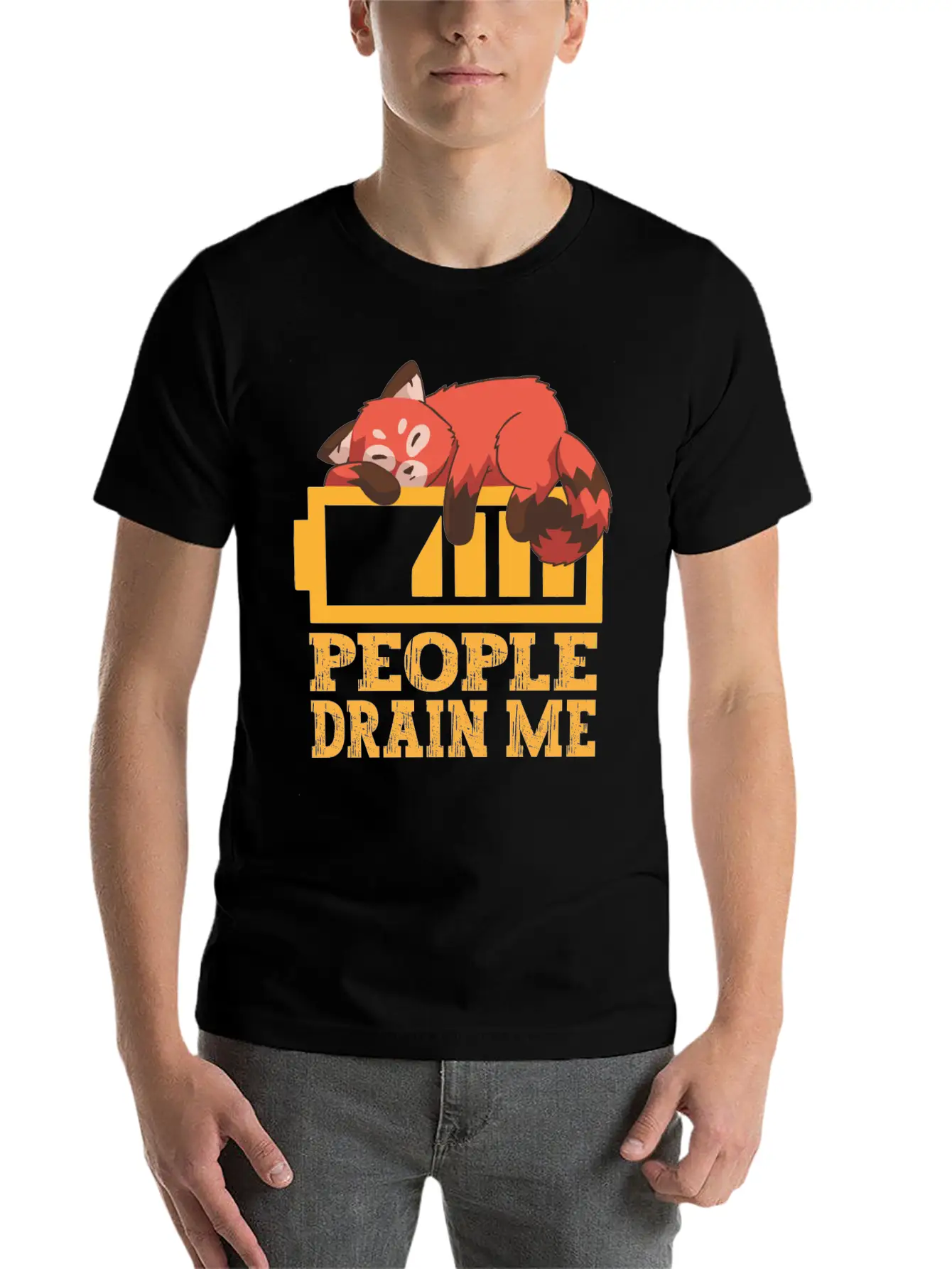 People Drain Me Funny Basic Graphic T-Shirt – Daily Comfort In Soft Cotton
