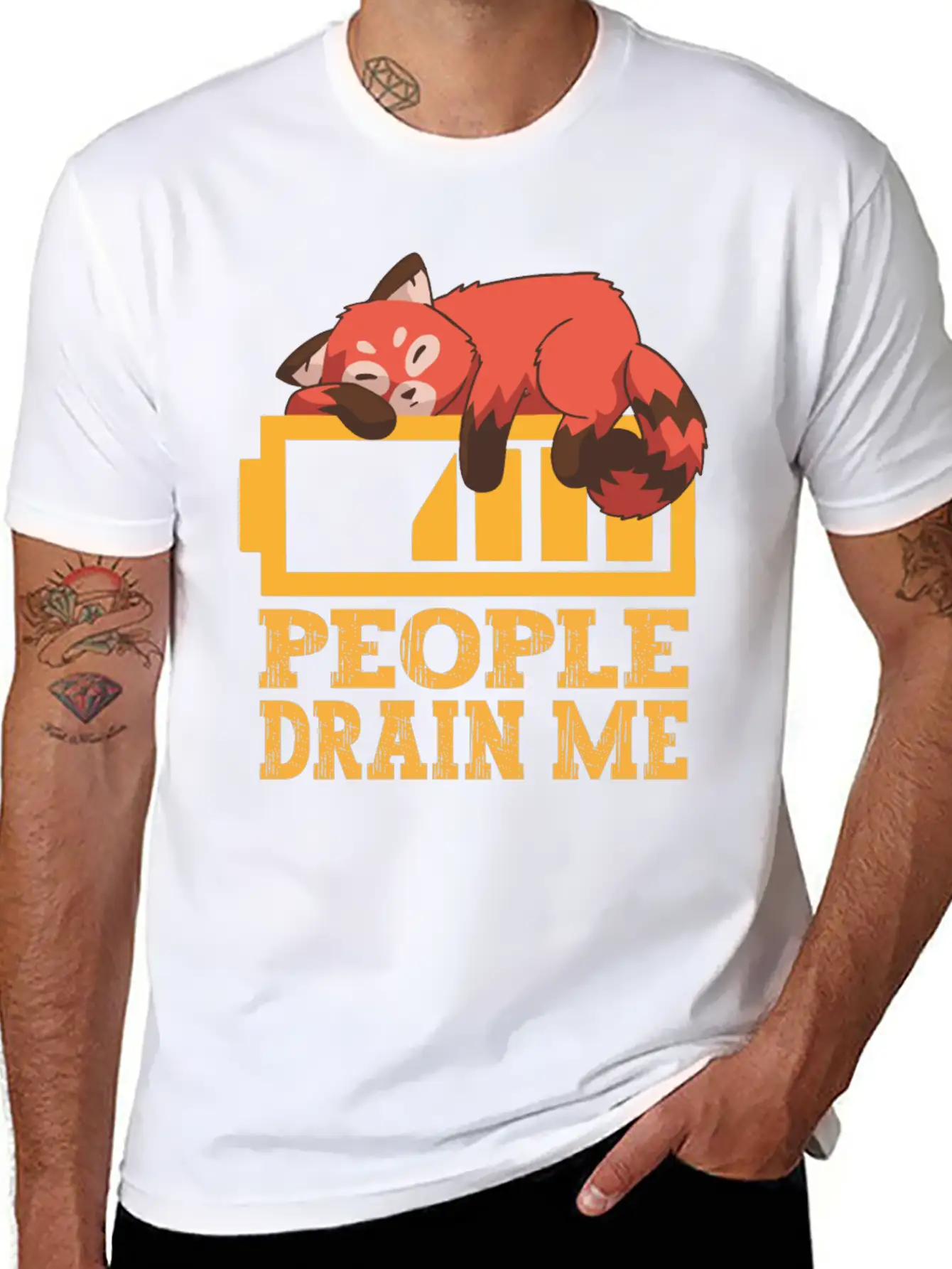 People Drain Me Funny Basic Graphic T-Shirt – Daily Comfort In Soft Cotton