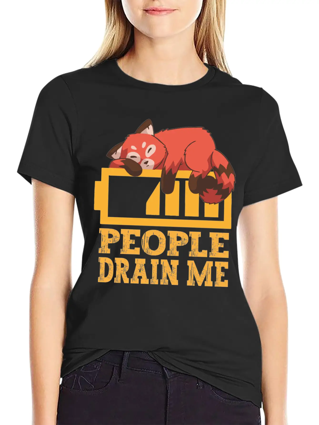 People Drain Me Funny Basic Graphic T-Shirt – Daily Comfort In Soft Cotton