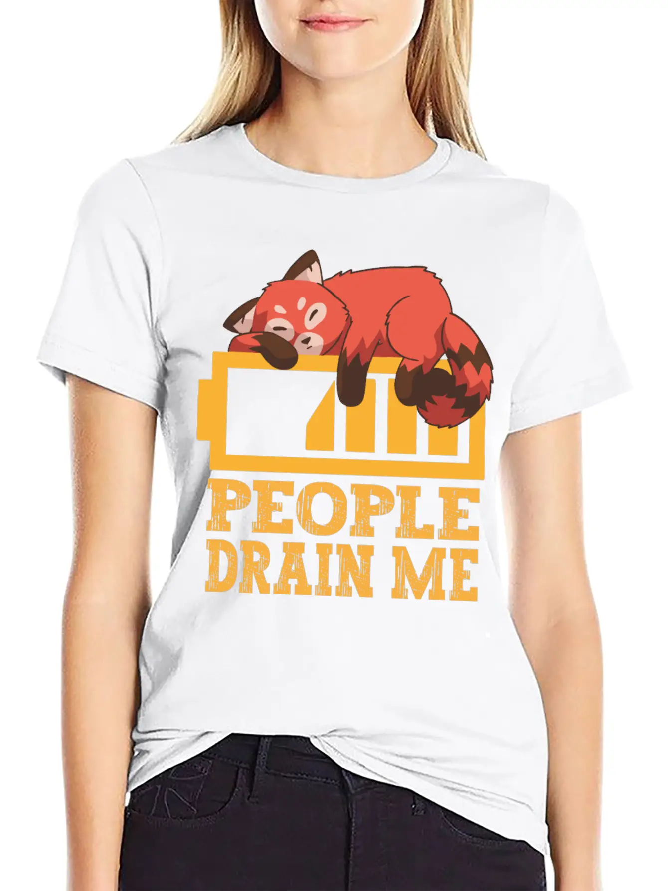 People Drain Me Funny Basic Graphic T-Shirt – Daily Comfort In Soft Cotton