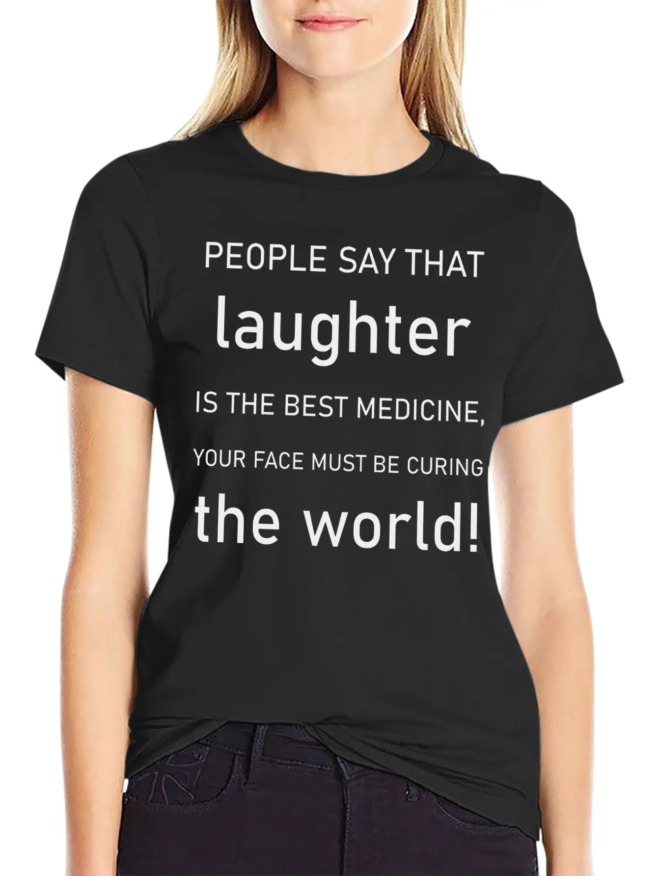 People Say That Laughter Is The Best Medicine Essential Cotton Tee For Daily Outfits – Unisex Style
