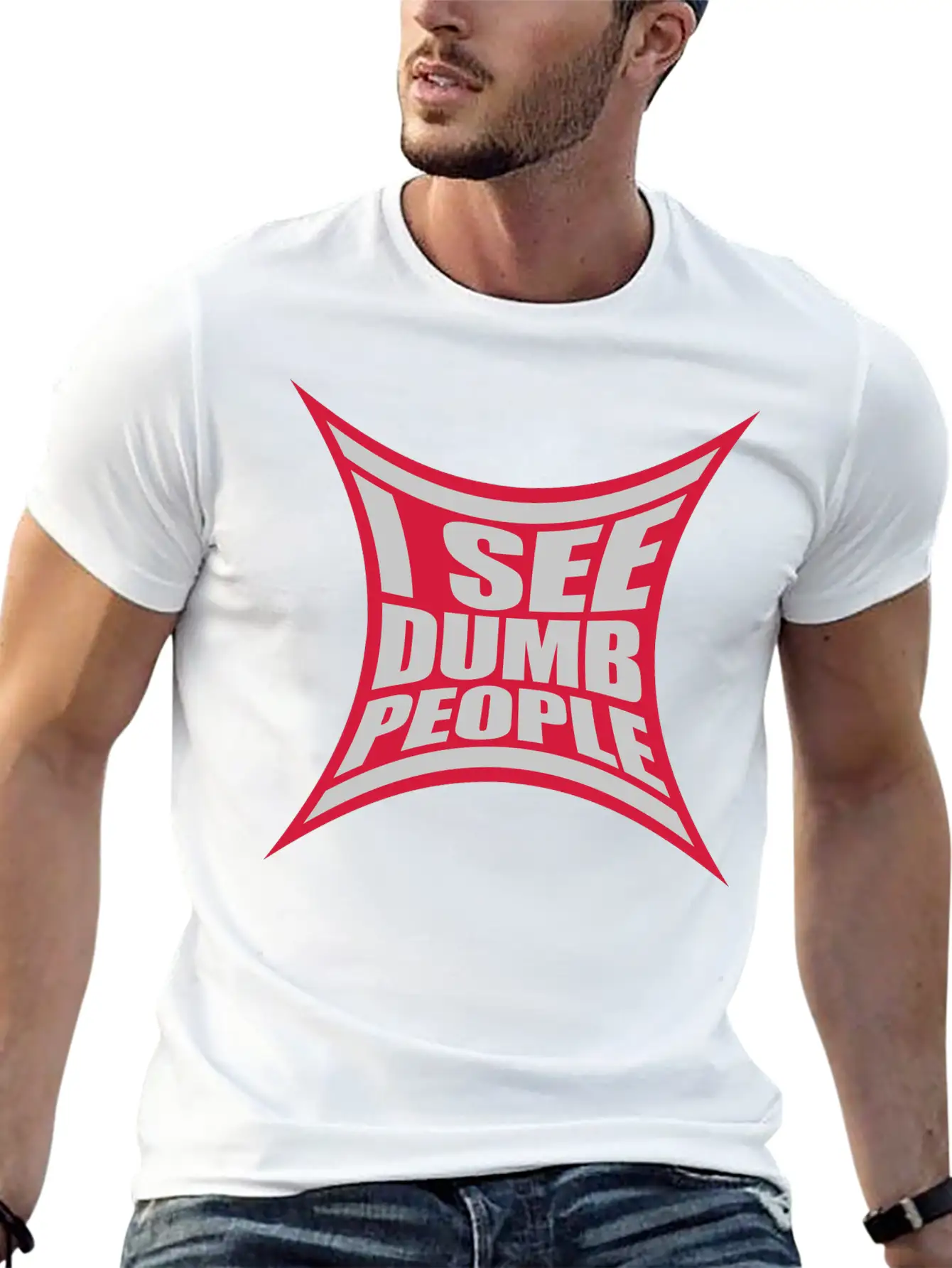 People Stupid Saying Unisex Casual T-Shirt – Clean Design For Daily Comfort
