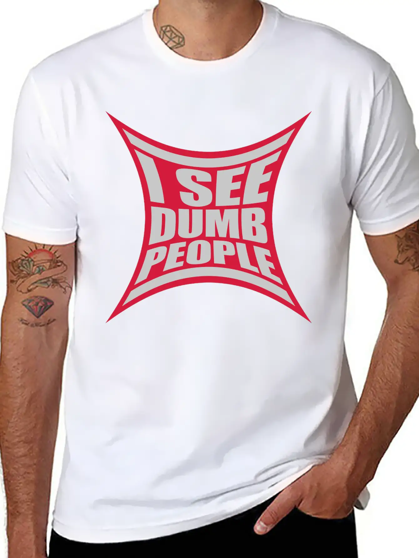 People Stupid Saying Unisex Casual T-Shirt – Clean Design For Daily Comfort