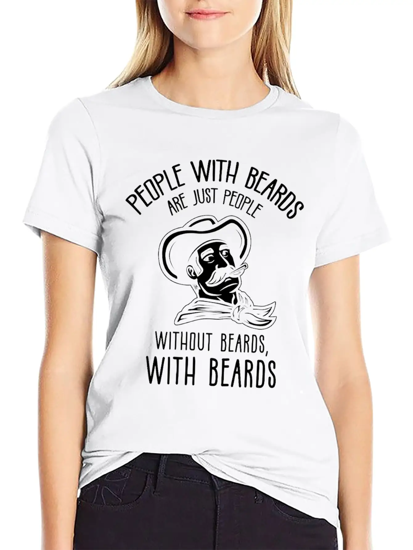 People With Beards! Funny Barber Beard Quote Unisex Casual T-Shirt – Clean Design For Daily Comfort