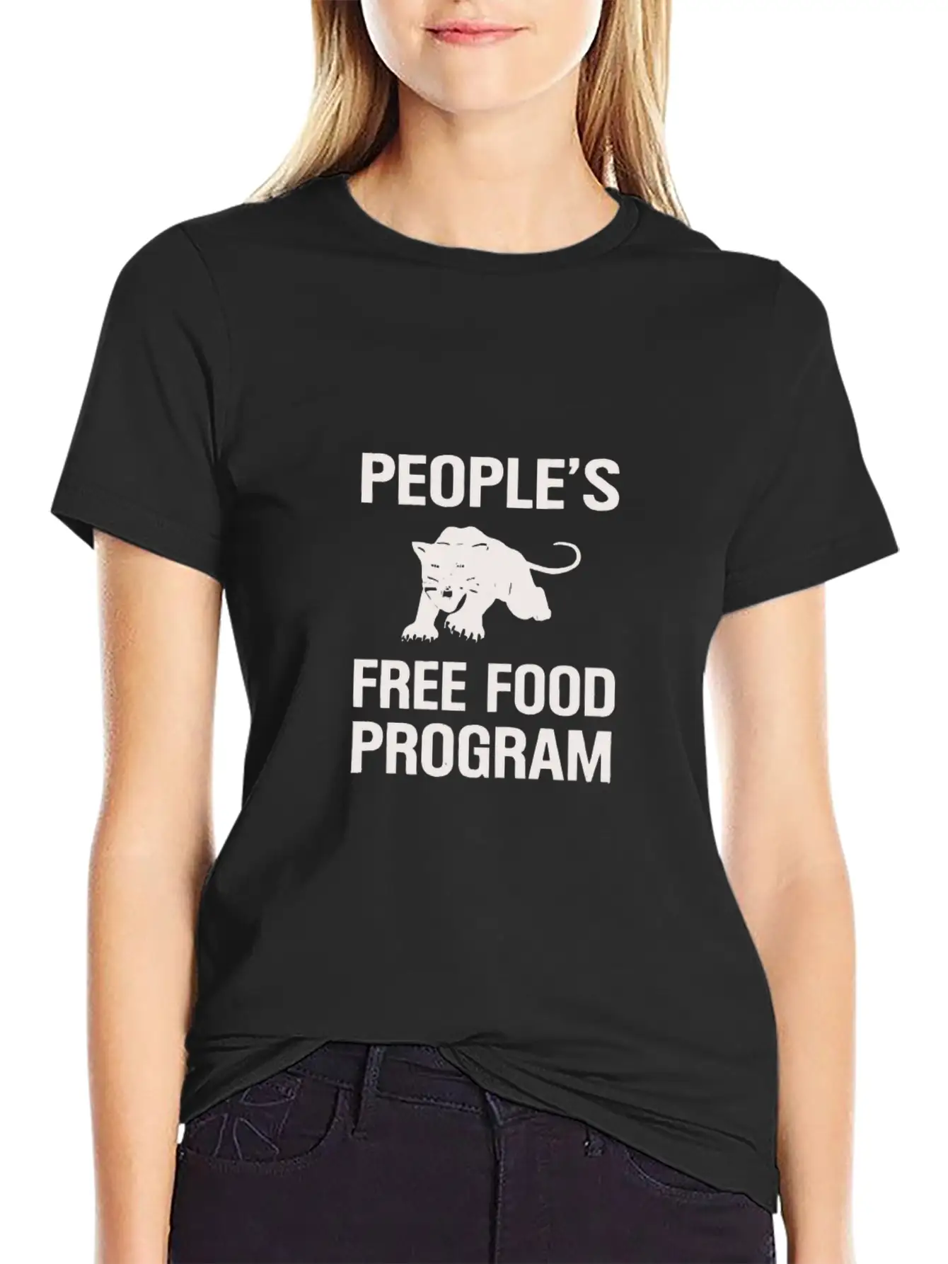 Peoples Free Food Program Vintage Social Conscious Essential Cotton Tee For Daily Outfits – Unisex Style