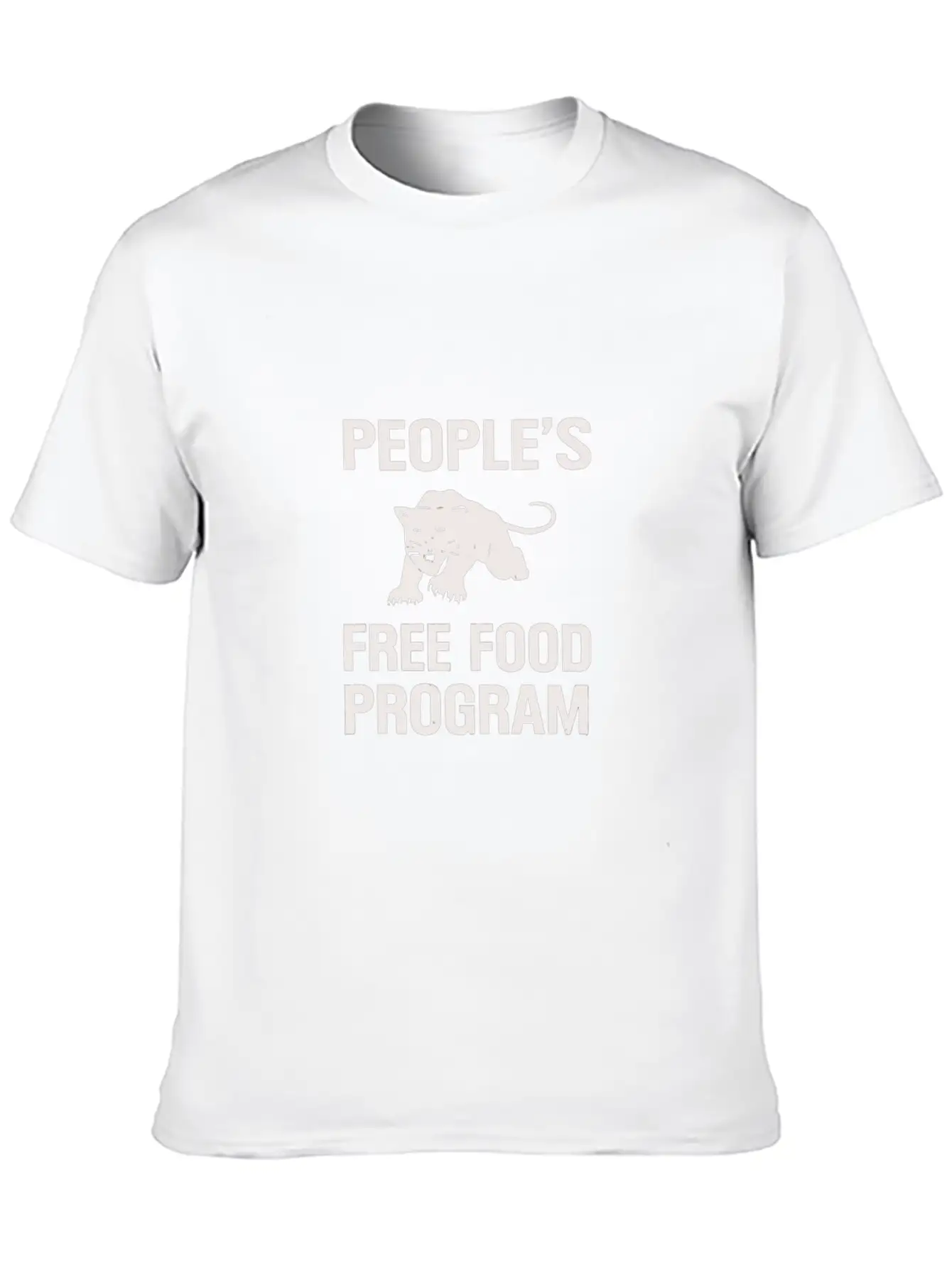 Peoples Free Food Program Vintage Social Conscious Essential Cotton Tee For Daily Outfits – Unisex Style