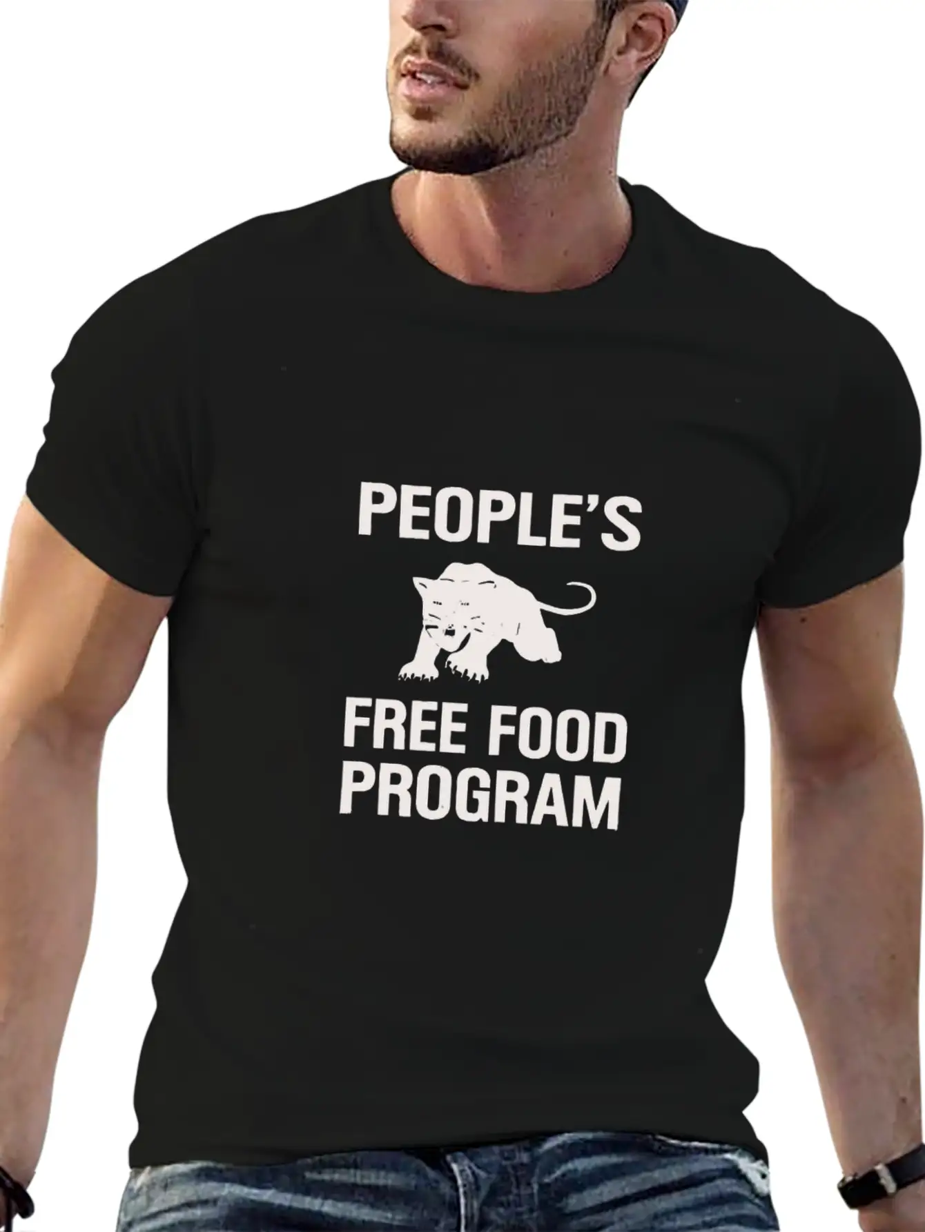 Peoples Free Food Program Vintage Social Conscious Essential Cotton Tee For Daily Outfits – Unisex Style