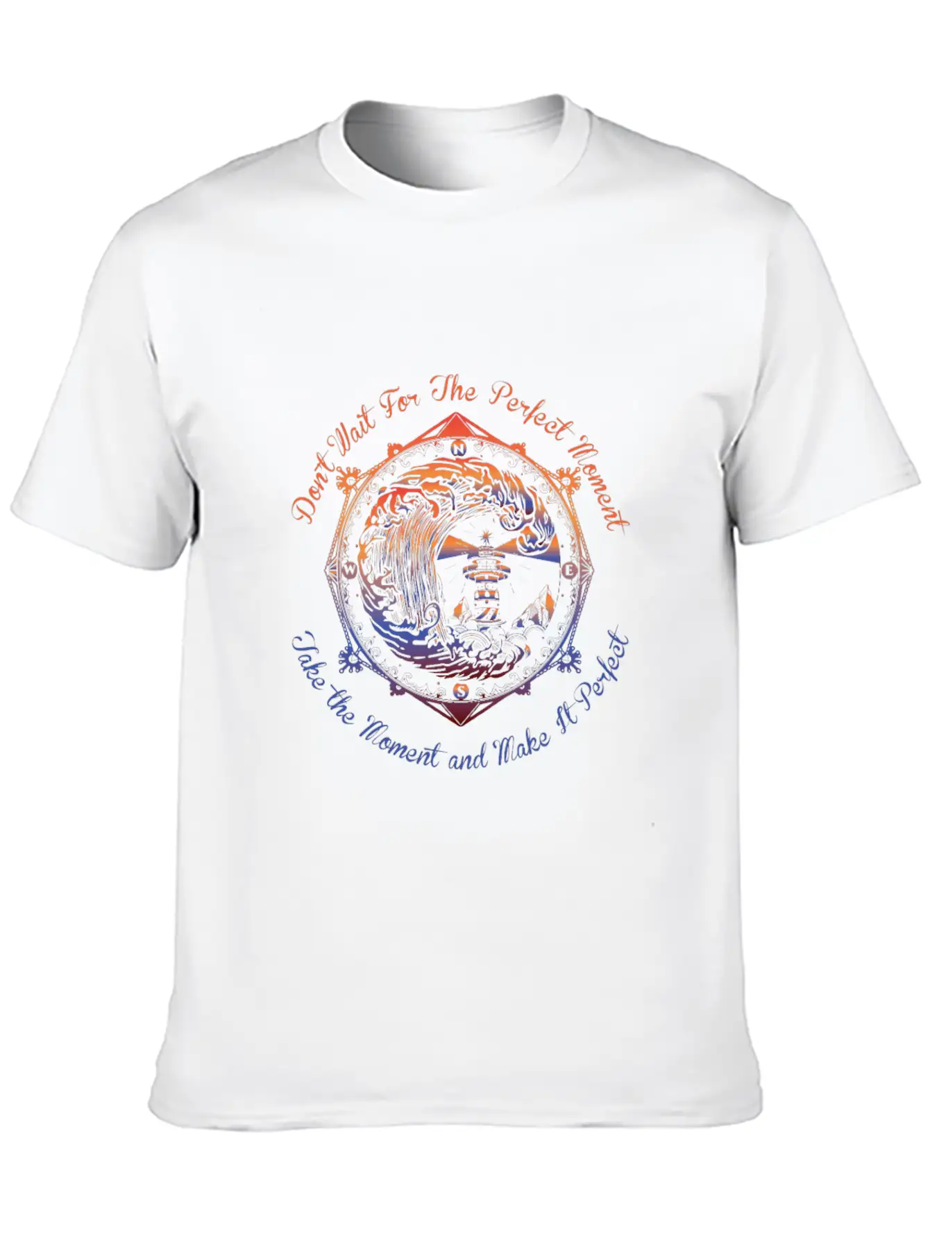 Perfect Moment Wisdom Quotes Lightweight Cotton T-Shirt – Daily Comfort Graphic Shirt