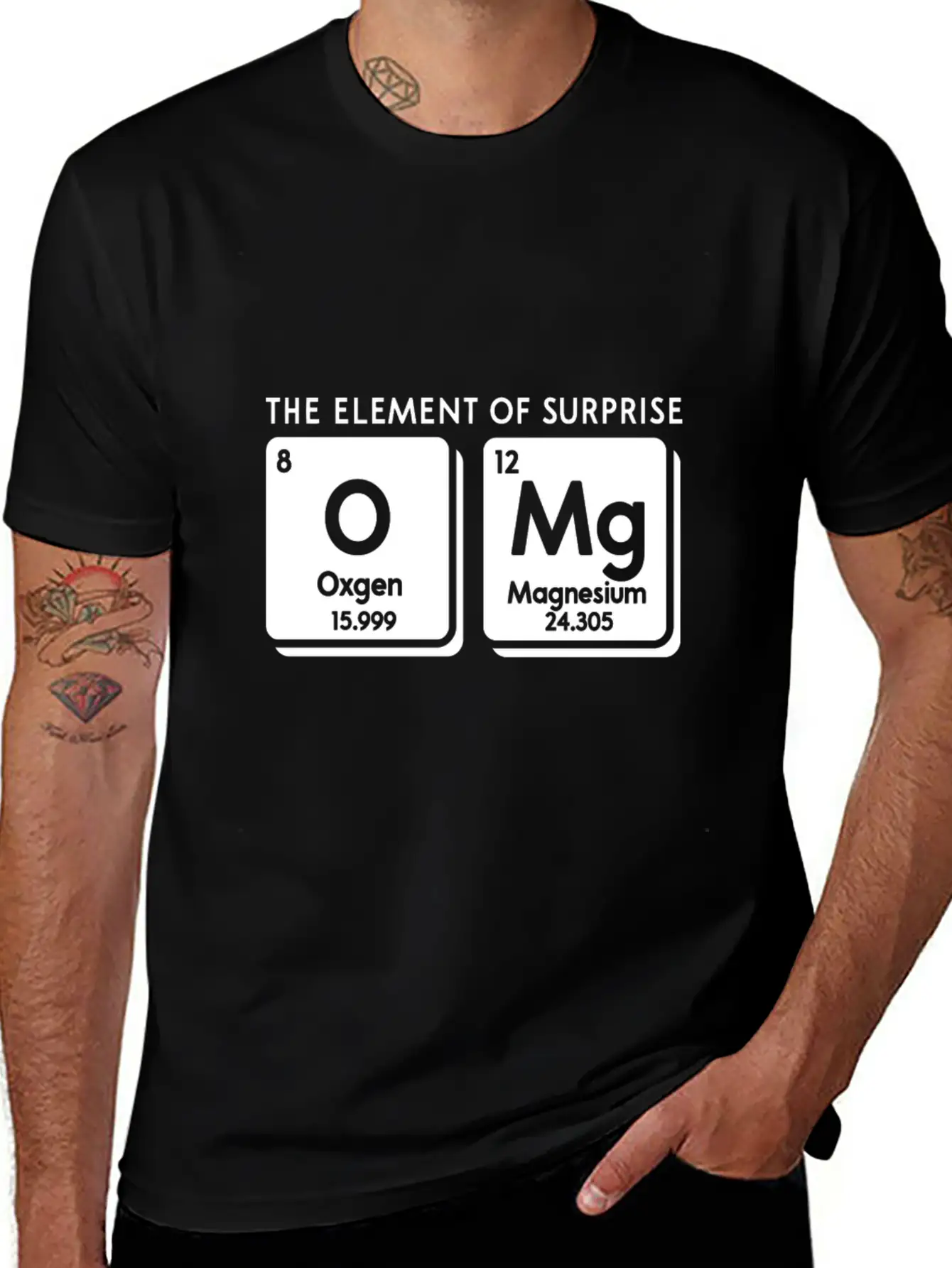 Periodic Table Omg The Element Of Surprise Funny S Soft Cotton Short Sleeve Tee – Unisex Wardrobe Staple