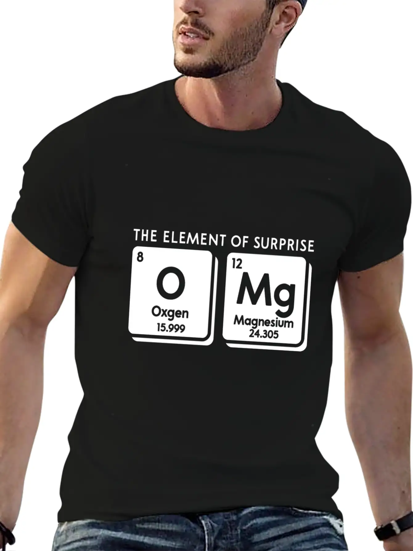 Periodic Table Omg The Element Of Surprise Funny S Soft Cotton Short Sleeve Tee – Unisex Wardrobe Staple