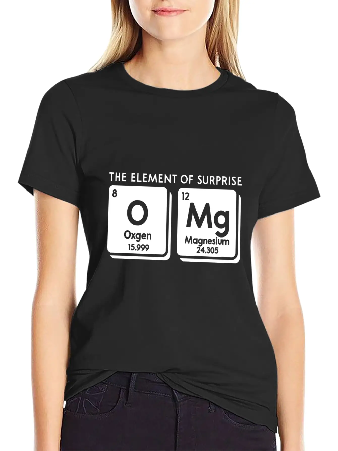Periodic Table Omg The Element Of Surprise Funny S Soft Cotton Short Sleeve Tee – Unisex Wardrobe Staple