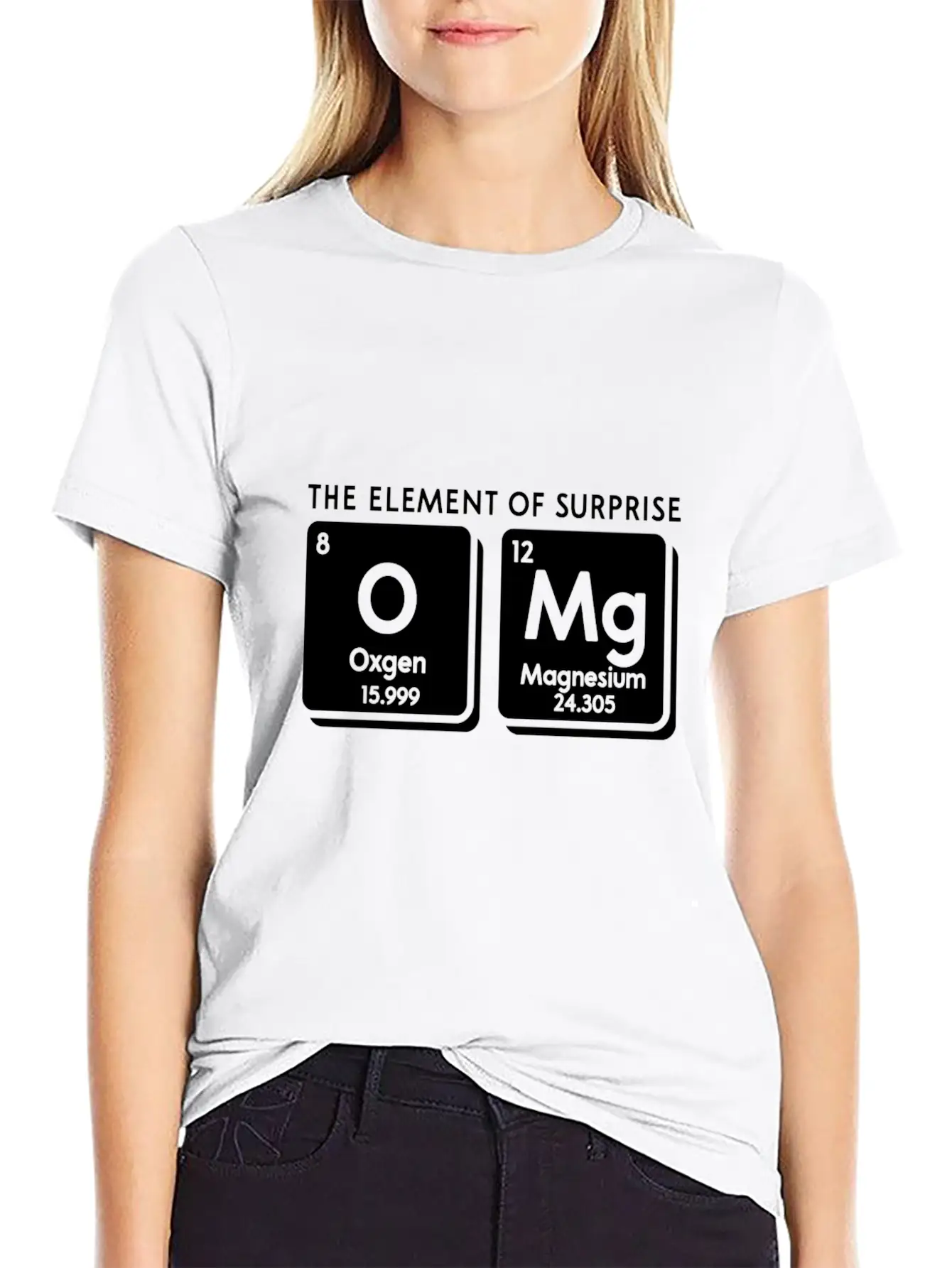 Periodic Table Omg The Element Of Surprise Funny S Soft Cotton Short Sleeve Tee – Unisex Wardrobe Staple