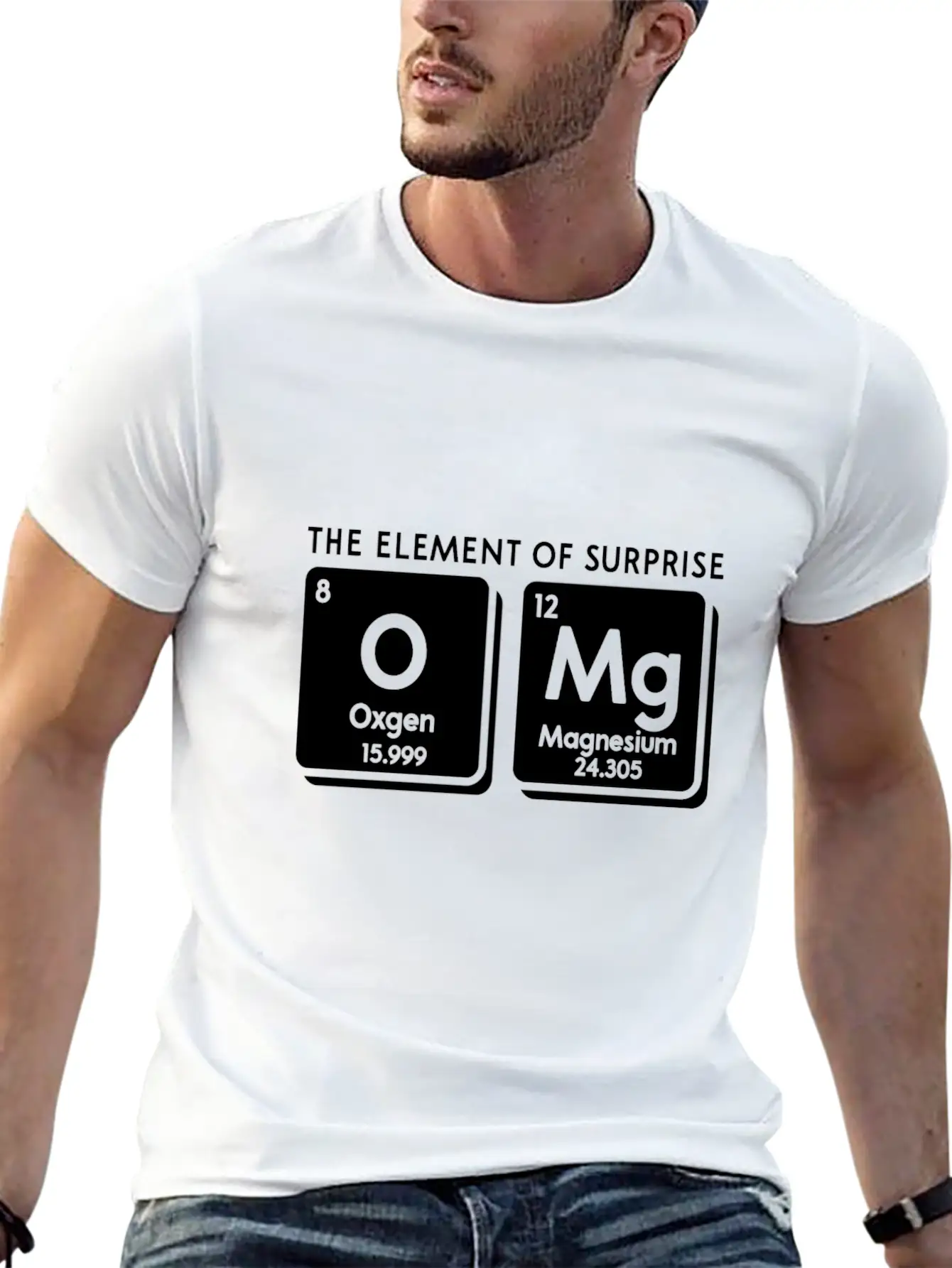 Periodic Table Omg The Element Of Surprise Funny S Soft Cotton Short Sleeve Tee – Unisex Wardrobe Staple