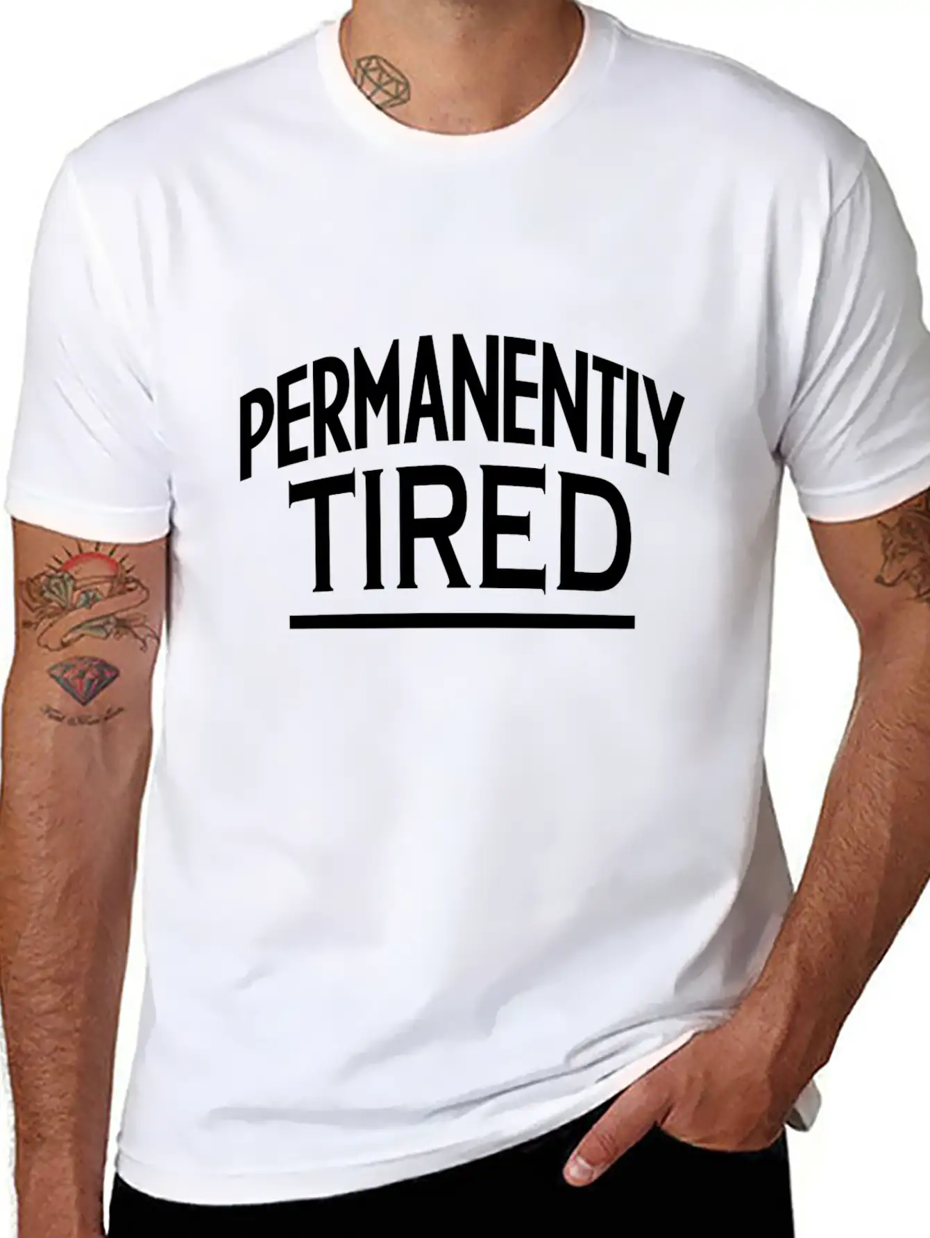 PERMANENTLY-TIRED Unisex Casual T-Shirt – Clean Design For Daily Comfort