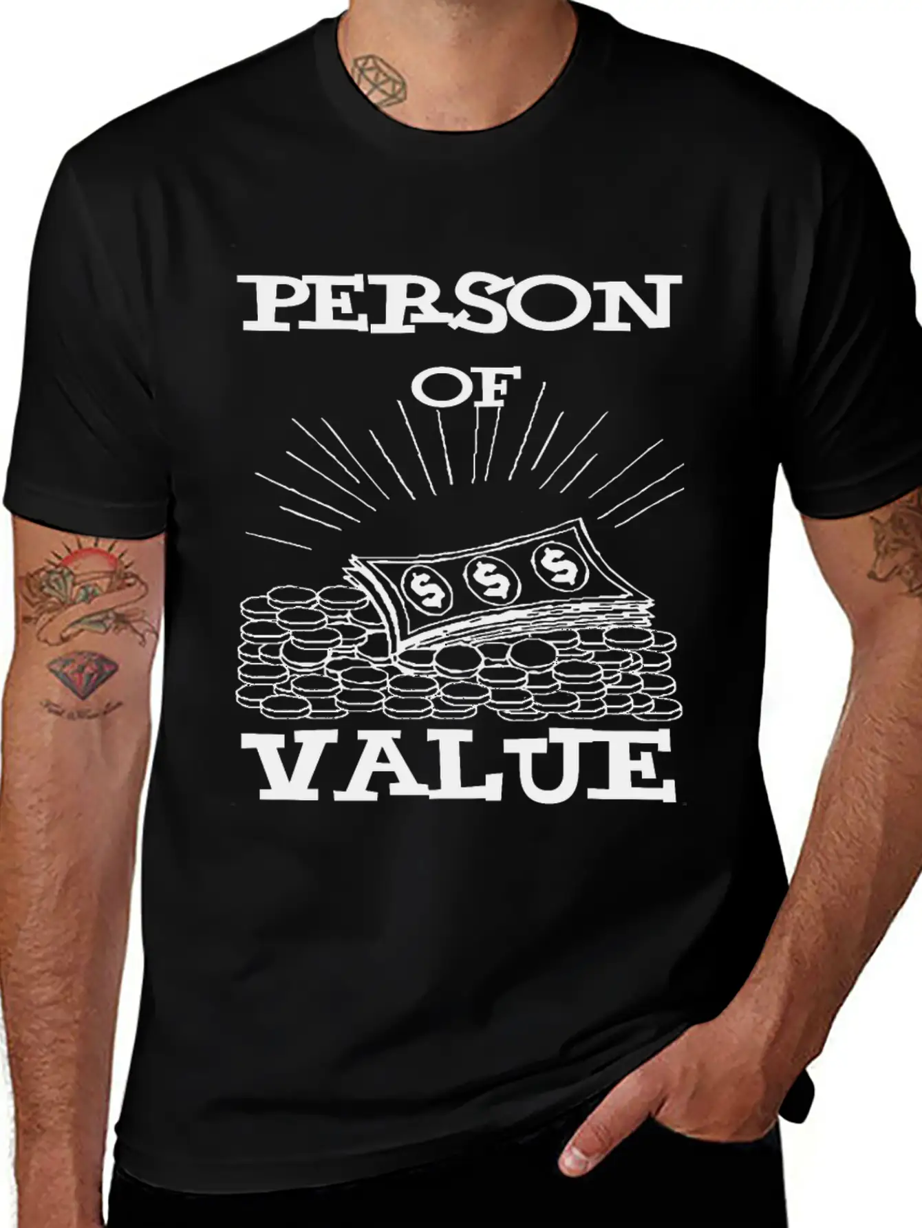 Person Of Value Lightweight Cotton T-Shirt – Daily Comfort Graphic Shirt