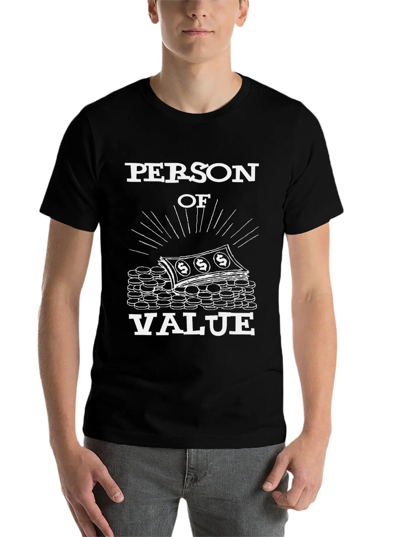 Person Of Value Lightweight Cotton T-Shirt – Daily Comfort Graphic Shirt