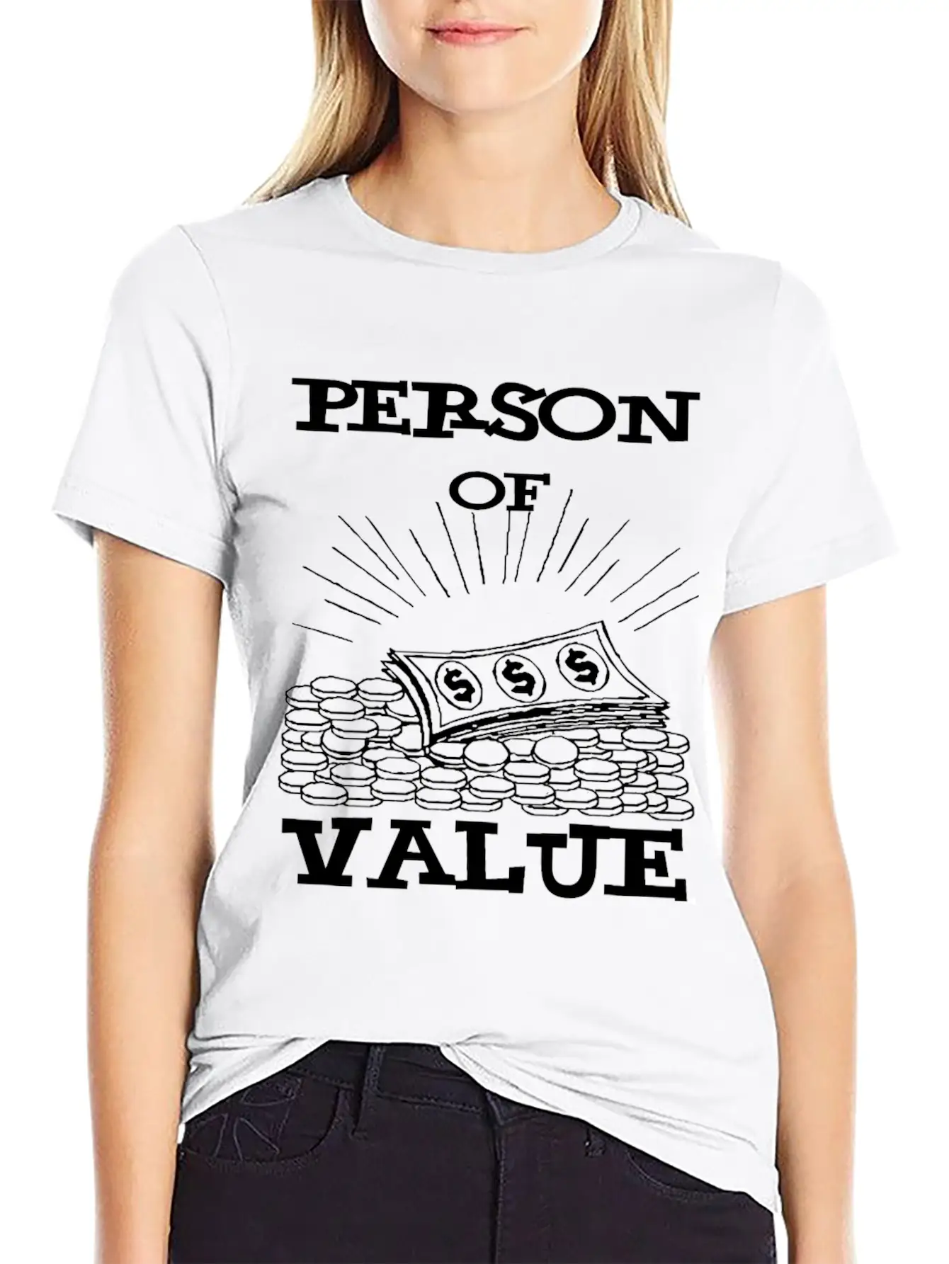 Person Of Value Lightweight Cotton T-Shirt – Daily Comfort Graphic Shirt