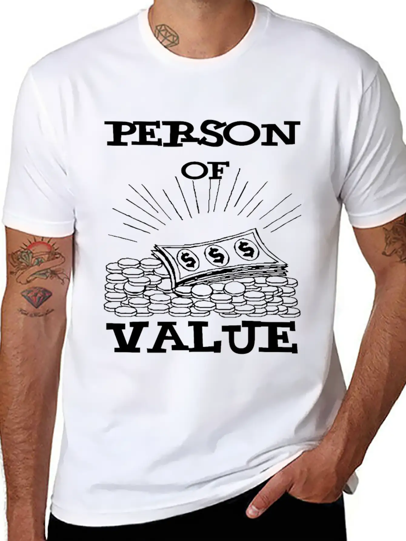Person Of Value Lightweight Cotton T-Shirt – Daily Comfort Graphic Shirt