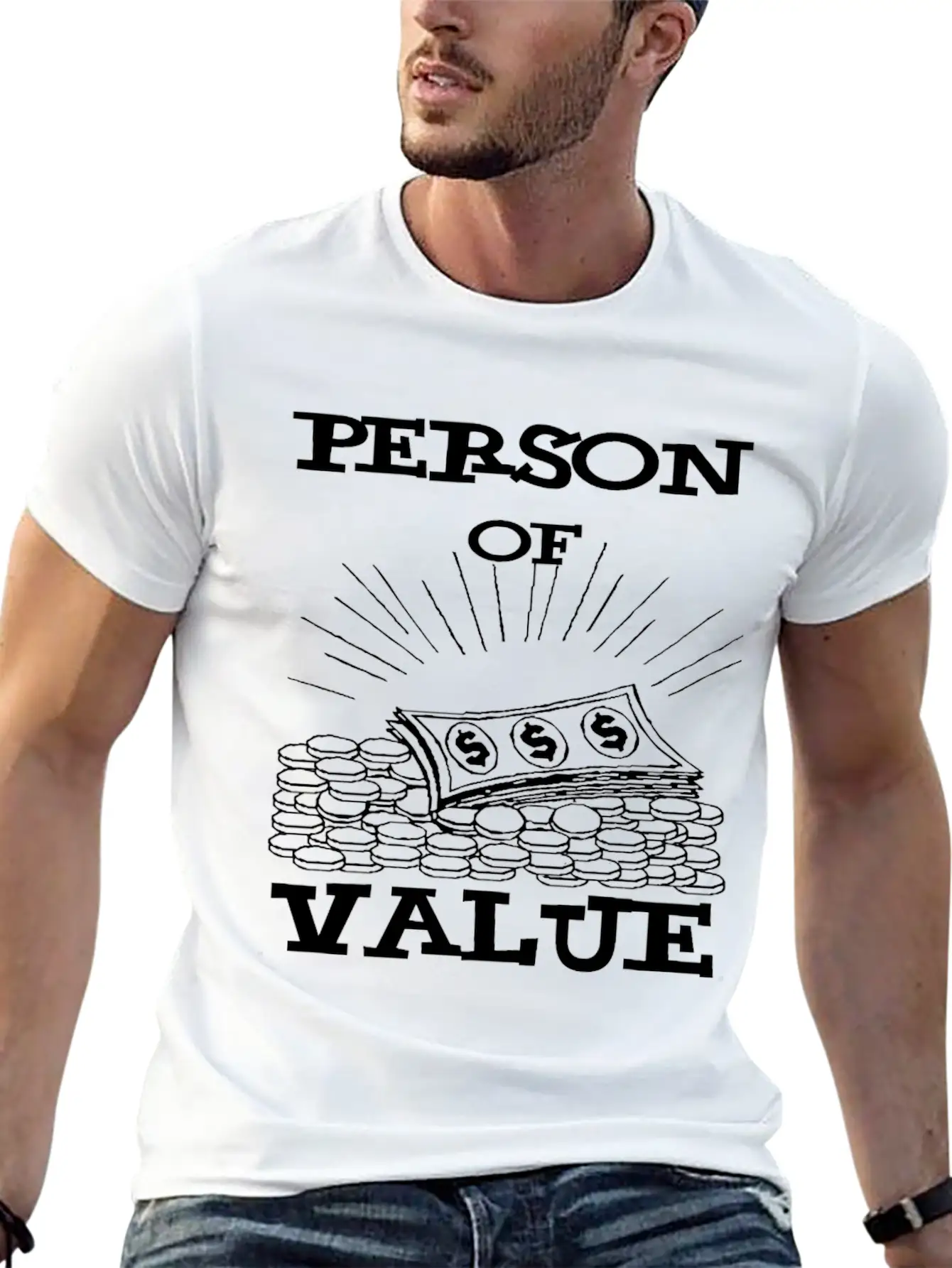 Person Of Value Lightweight Cotton T-Shirt – Daily Comfort Graphic Shirt