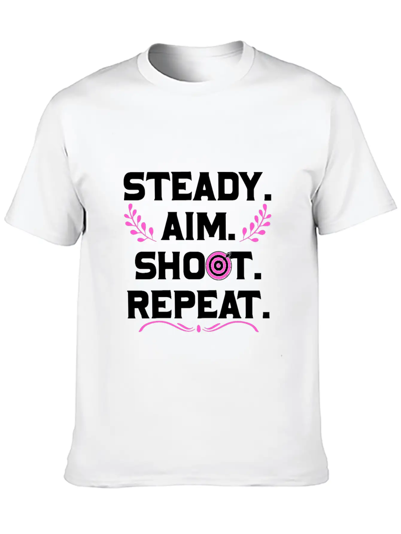 Personalised Gift Steady Aim Shoot Repeat Archery Lightweight Cotton T-Shirt – Daily Comfort Graphic Shirt