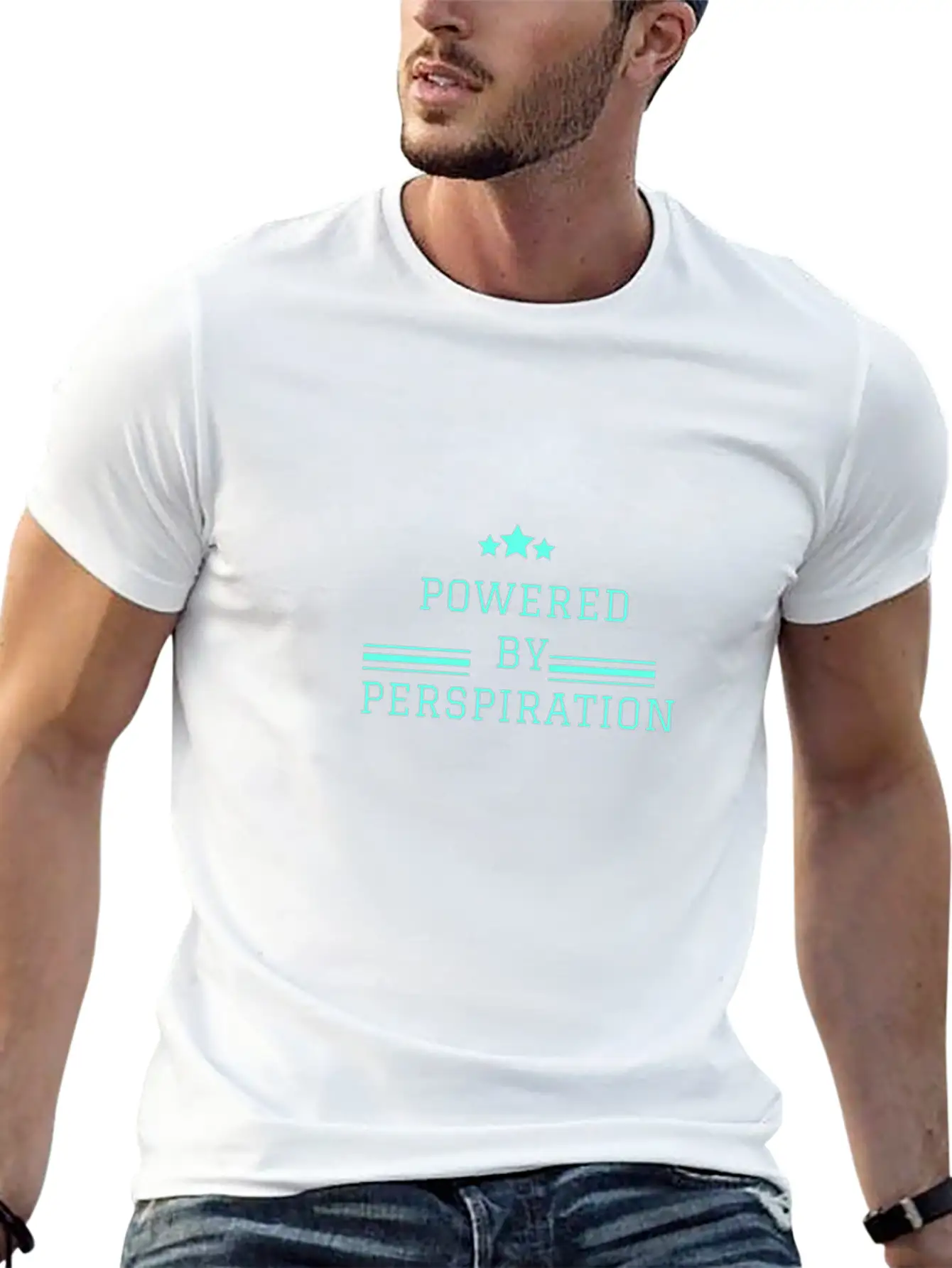 PERSPIRATION Lightweight Cotton T-Shirt – Daily Comfort Graphic Shirt