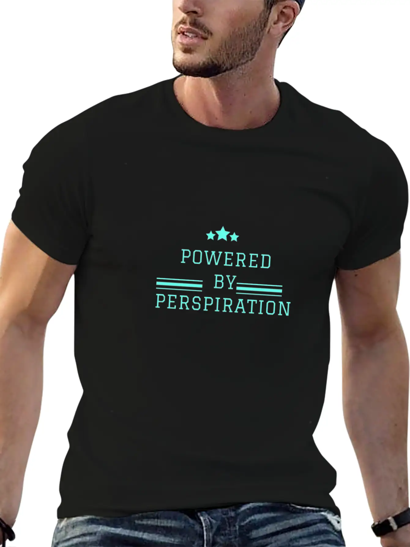 PERSPIRATION Lightweight Cotton T-Shirt – Daily Comfort Graphic Shirt