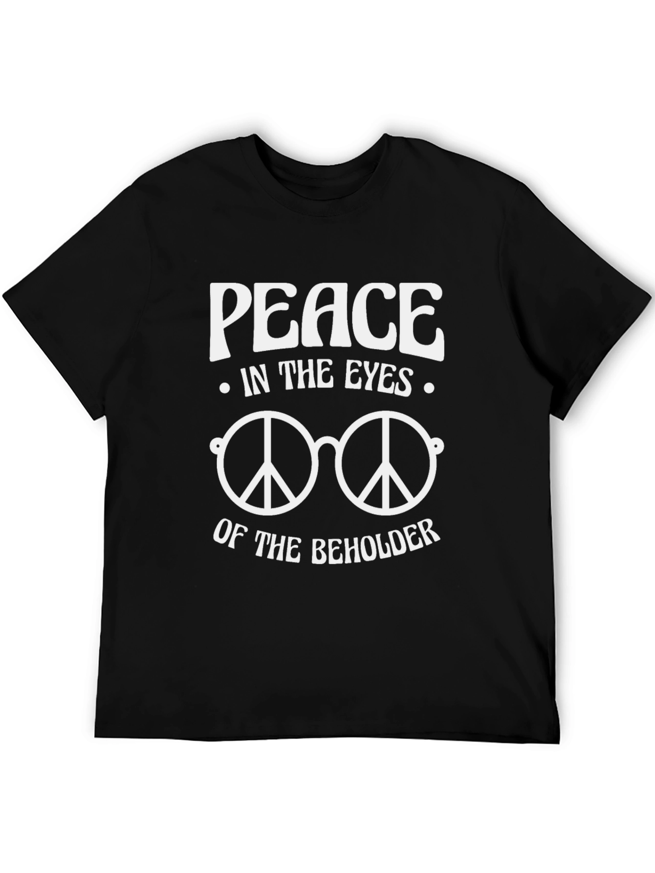 Peace in the Eyes T-Shirt - Black Hippie Tee
