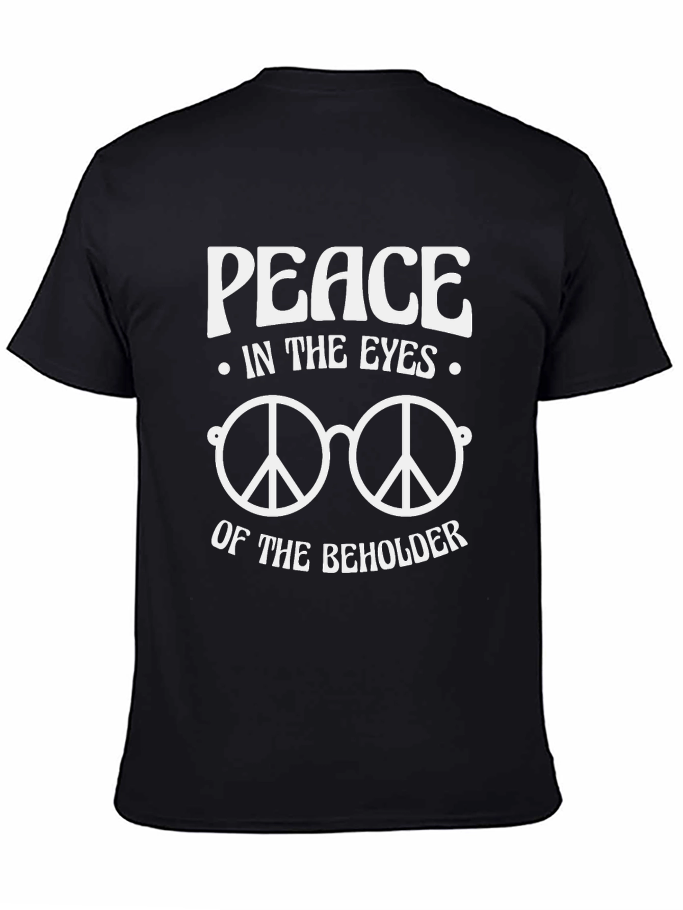 Peace in the Eyes T-Shirt - Black Hippie Tee