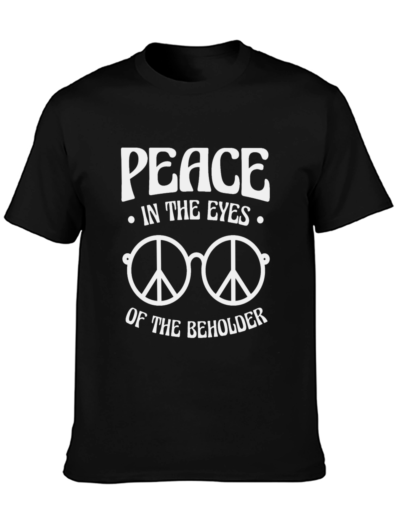 Peace in the Eyes T-Shirt - Black Hippie Tee