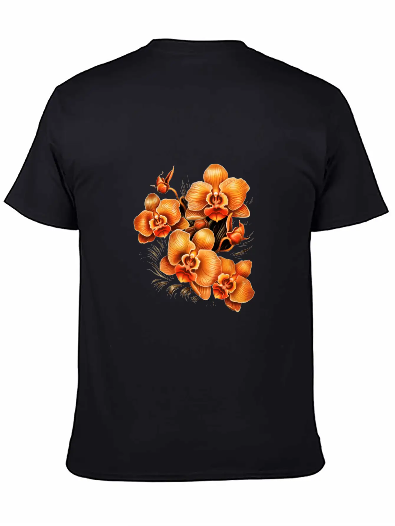 Phalaenopsis Orange Orchid Moth Orchids Flower Modern Fit Casual T-Shirt – Clean And Versatile Design