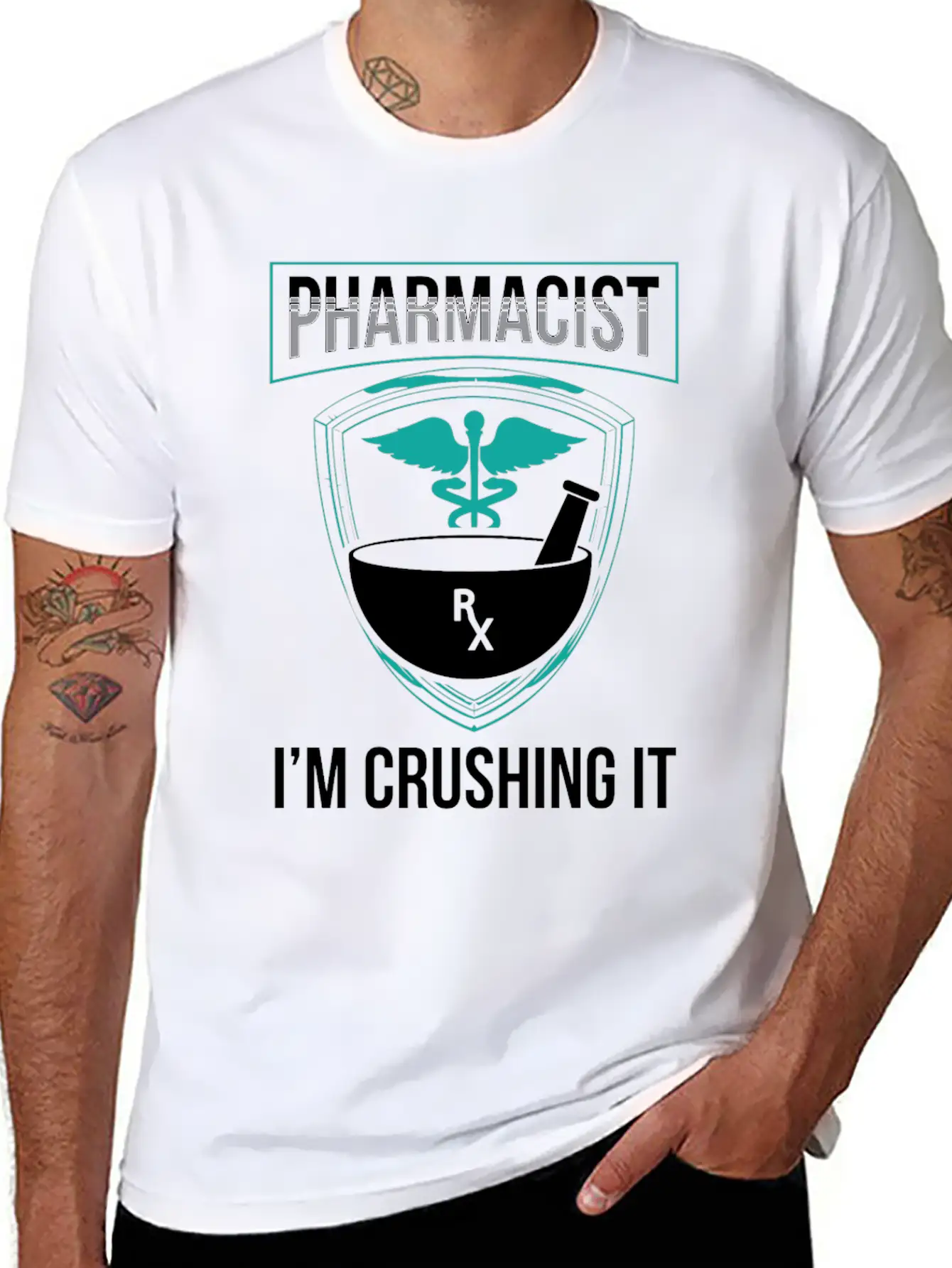 Pharmacist I'm Crushing It Pharmacy Apothecary Soft Cotton Short Sleeve Tee – Unisex Wardrobe Staple