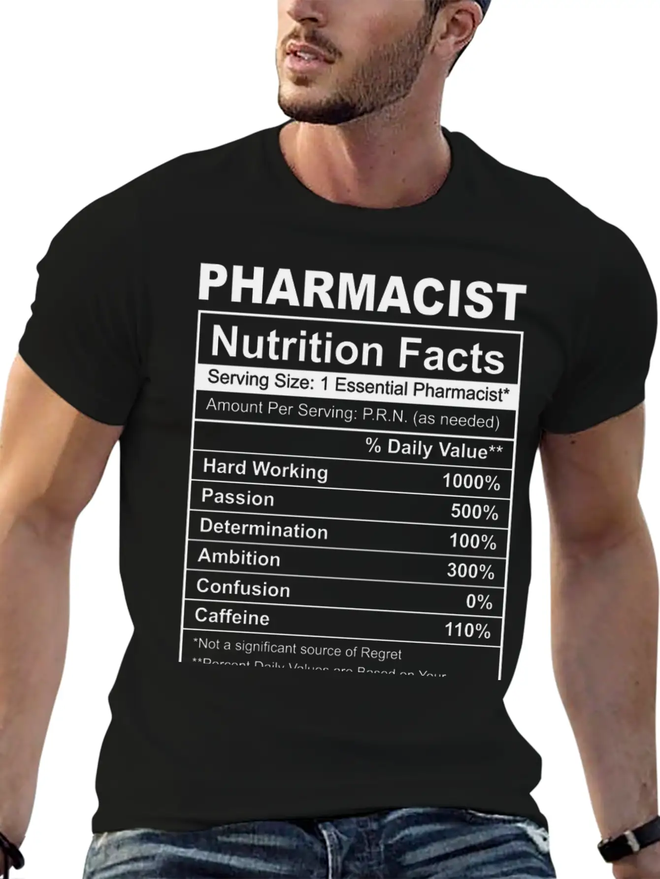 Pharmacy Student Pharmacist Nutrition Facts Unisex Casual T-Shirt – Clean Design For Daily Comfort