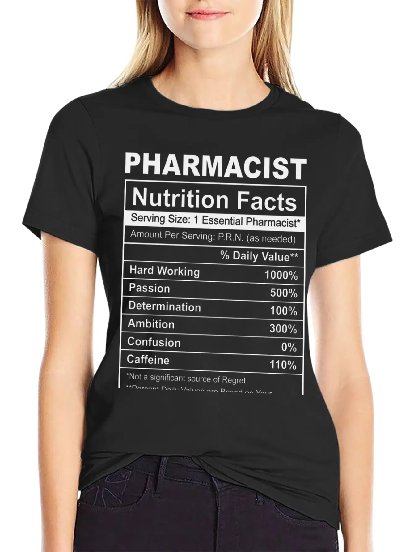 Pharmacy Student Pharmacist Nutrition Facts Unisex Casual T-Shirt – Clean Design For Daily Comfort