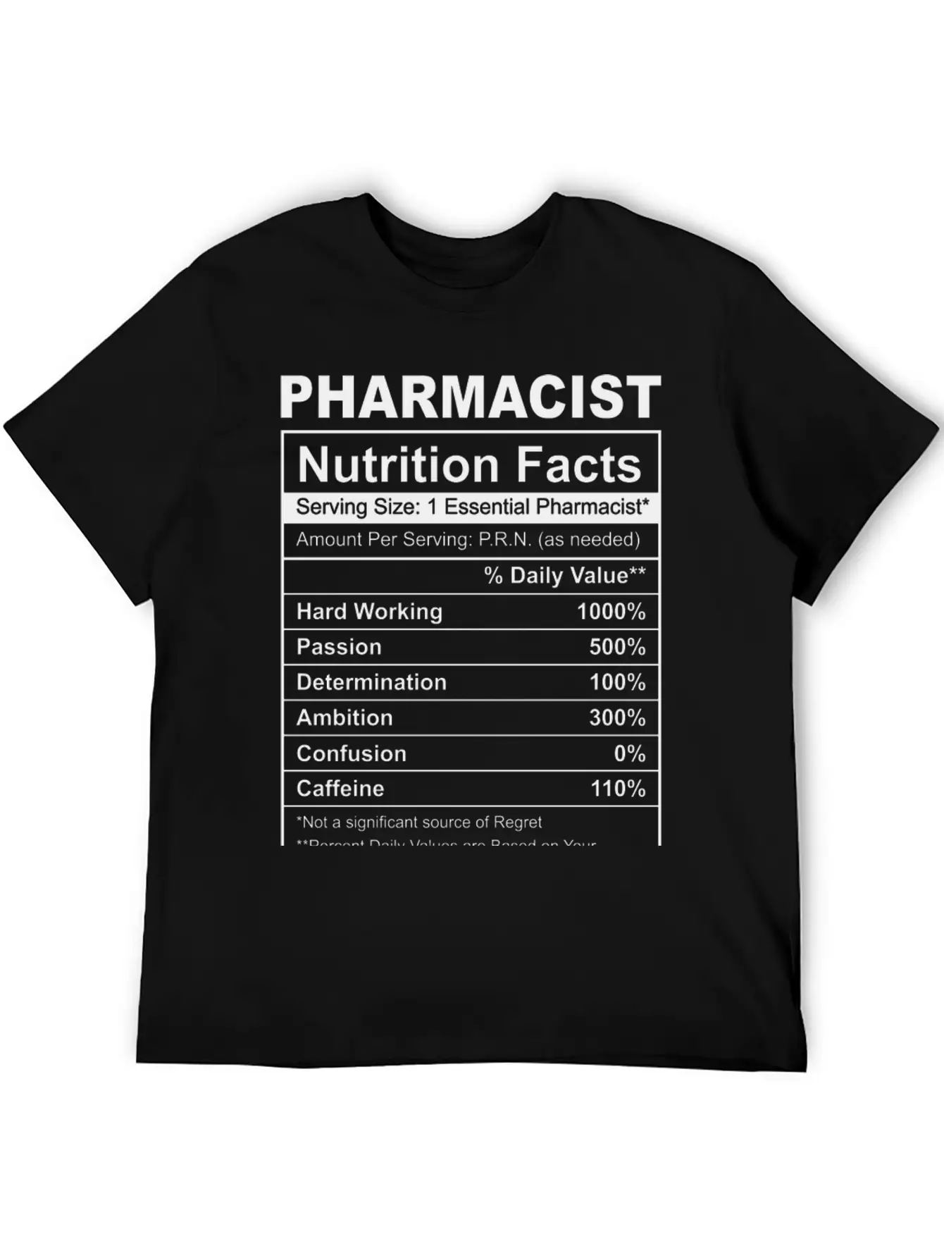 Pharmacy Student Pharmacist Nutrition Facts Unisex Casual T-Shirt – Clean Design For Daily Comfort