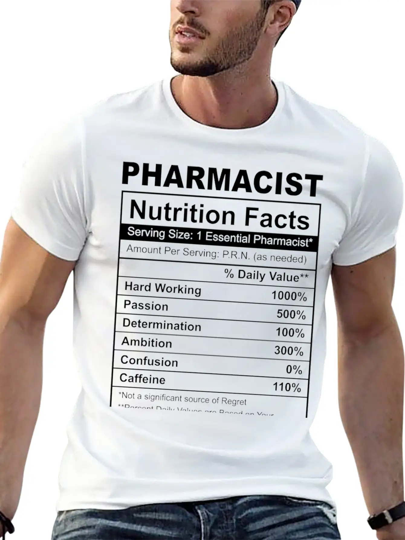 Pharmacy Student Pharmacist Nutrition Facts Unisex Casual T-Shirt – Clean Design For Daily Comfort